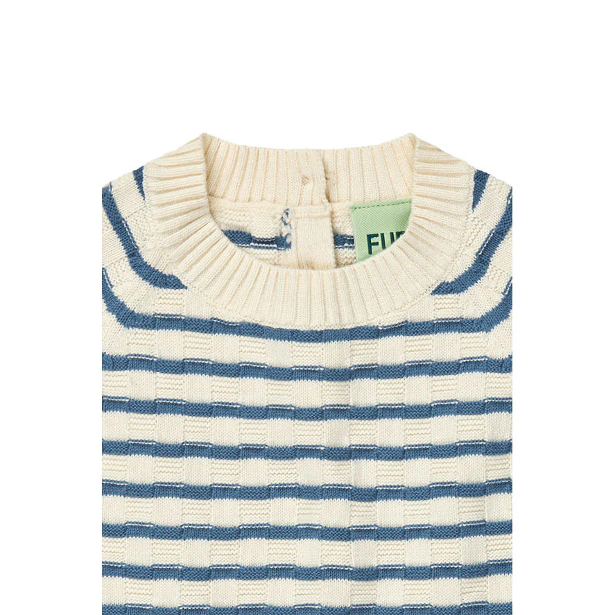 FUB Ecru/Washed Indigo Baby Checked Top - Image 2