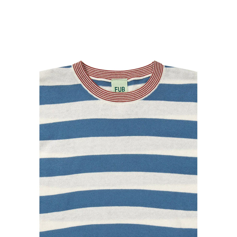 FUB Ecru/Washed Indigo Thick Striped Top - Image 2