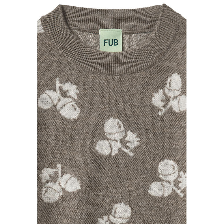 FUB Hazel Melange/Ecru Acorn Sweater - Image 2