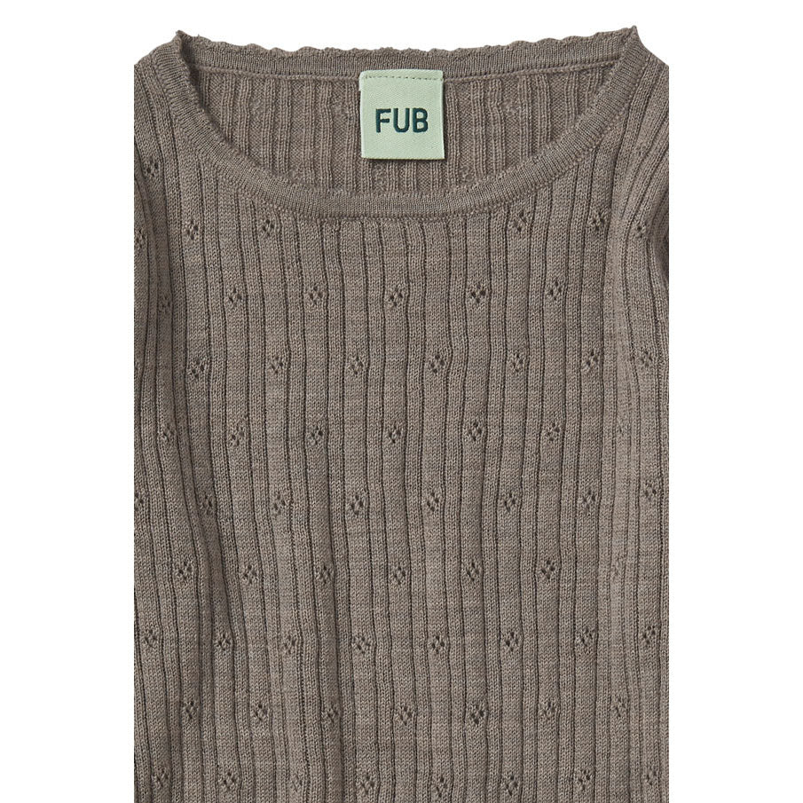 FUB Hazel Melange Pointelle Tee - Image 2