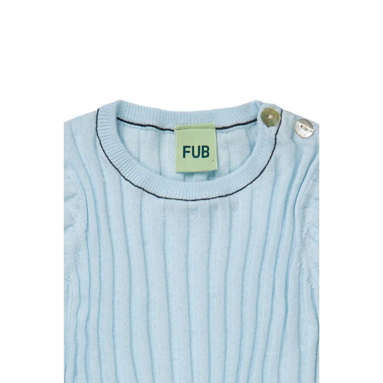 FUB Light Blue Rib Bodysuit - Image 2