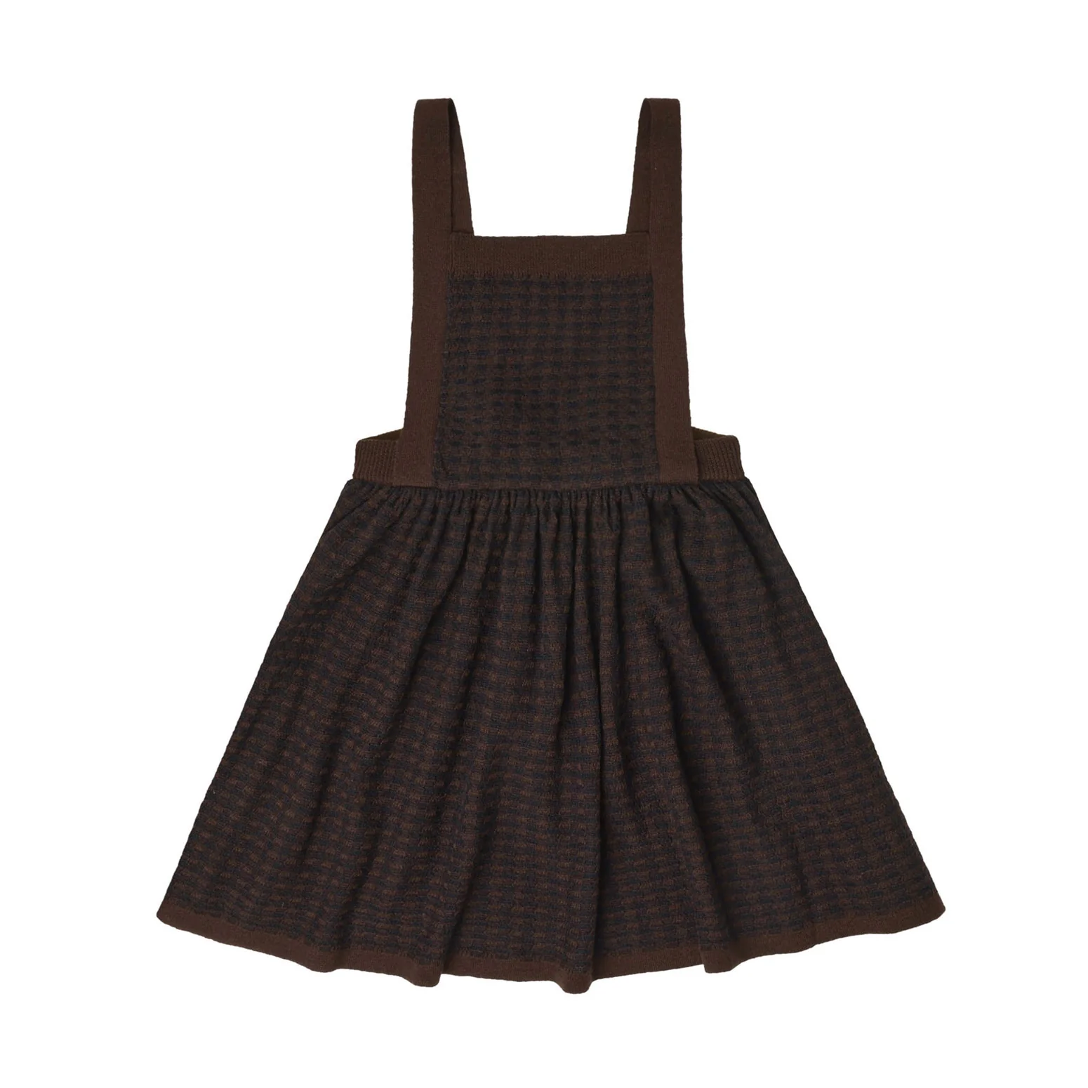 FUB Mocca/Dark Navy Checked Spencer Dress