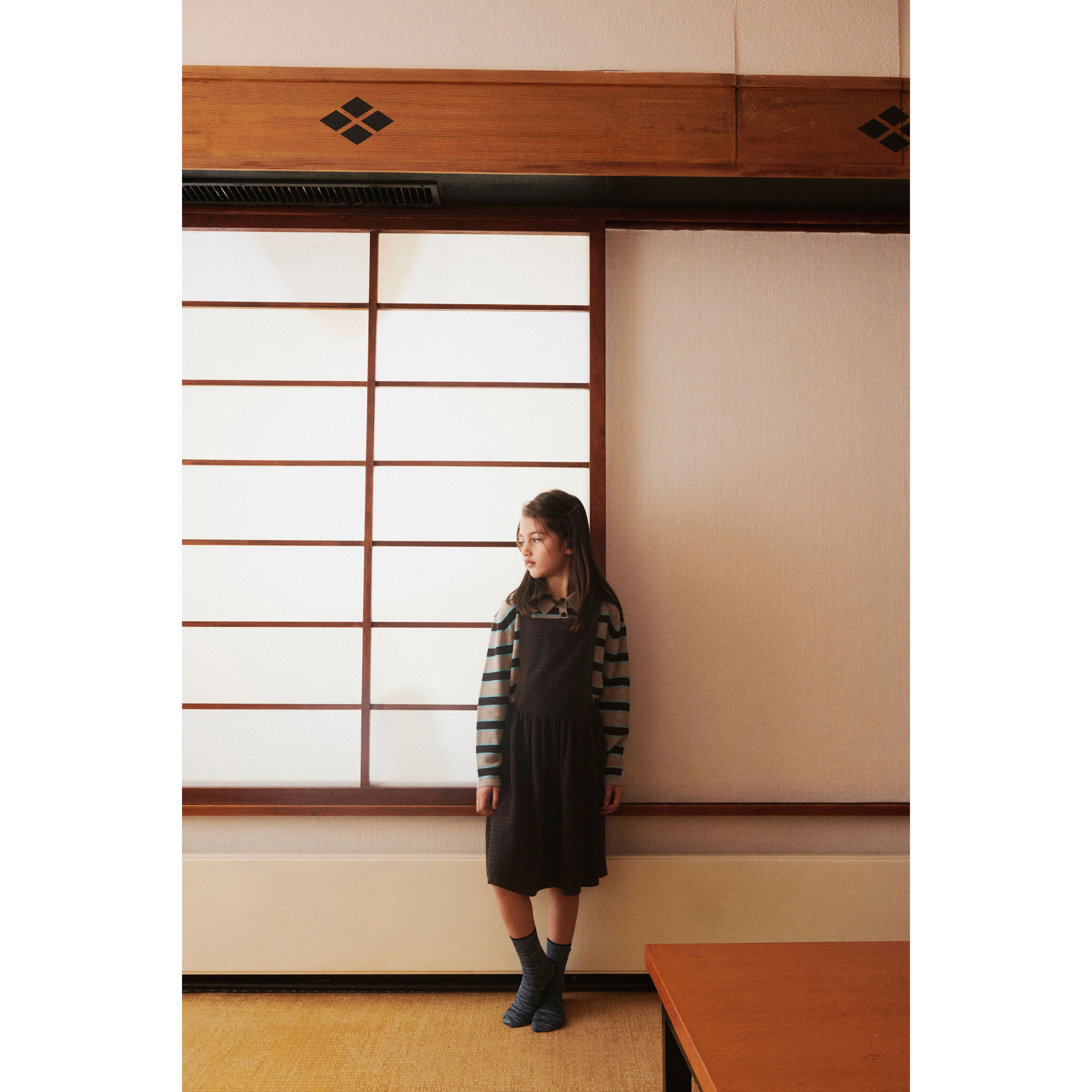FUB Mocca/Dark Navy Checked Spencer Dress - Image 2