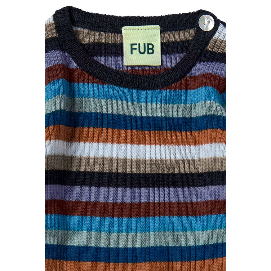FUB Multi Stripe Baby Rib Pullover - Image 2