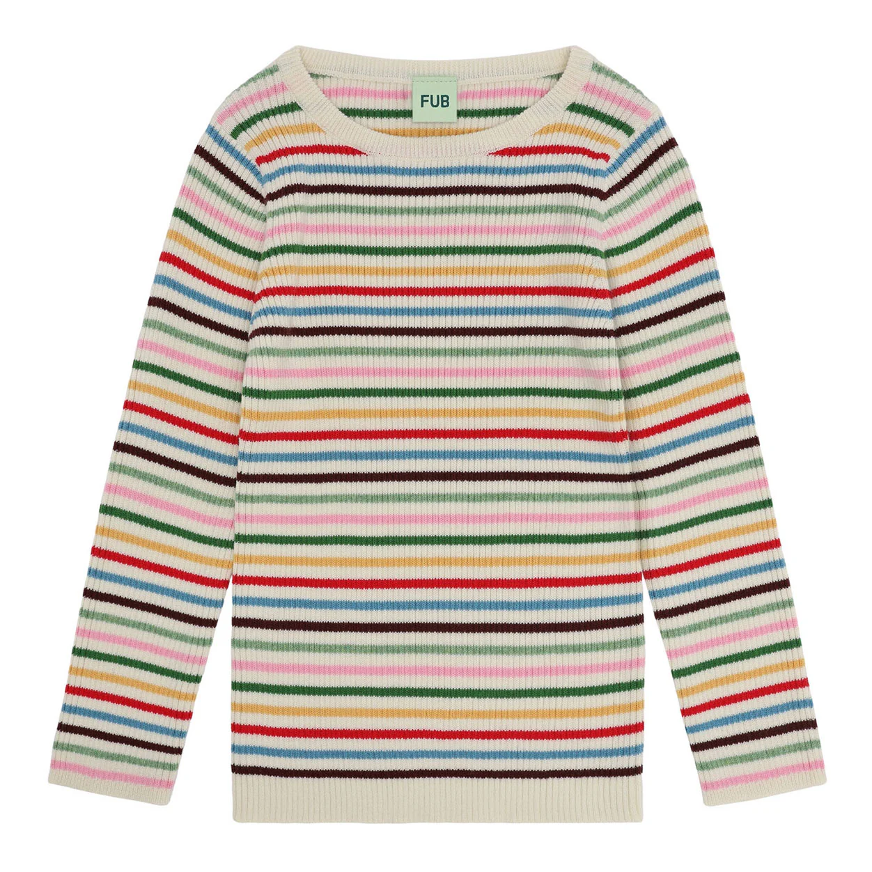 FUB Multi Stripe Rib Pullover