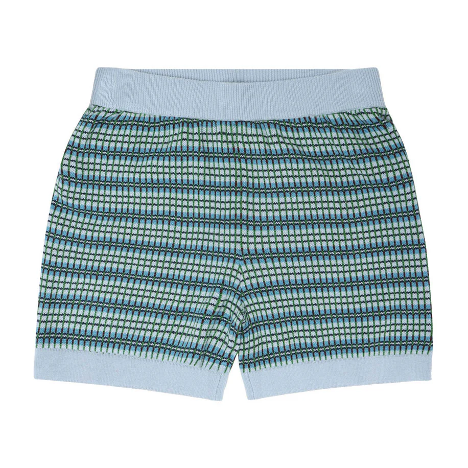 FUB Pale Blue/Sea Checked Shorts