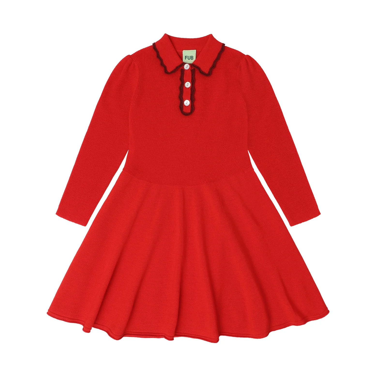 FUB Signal Red Peblum Dress