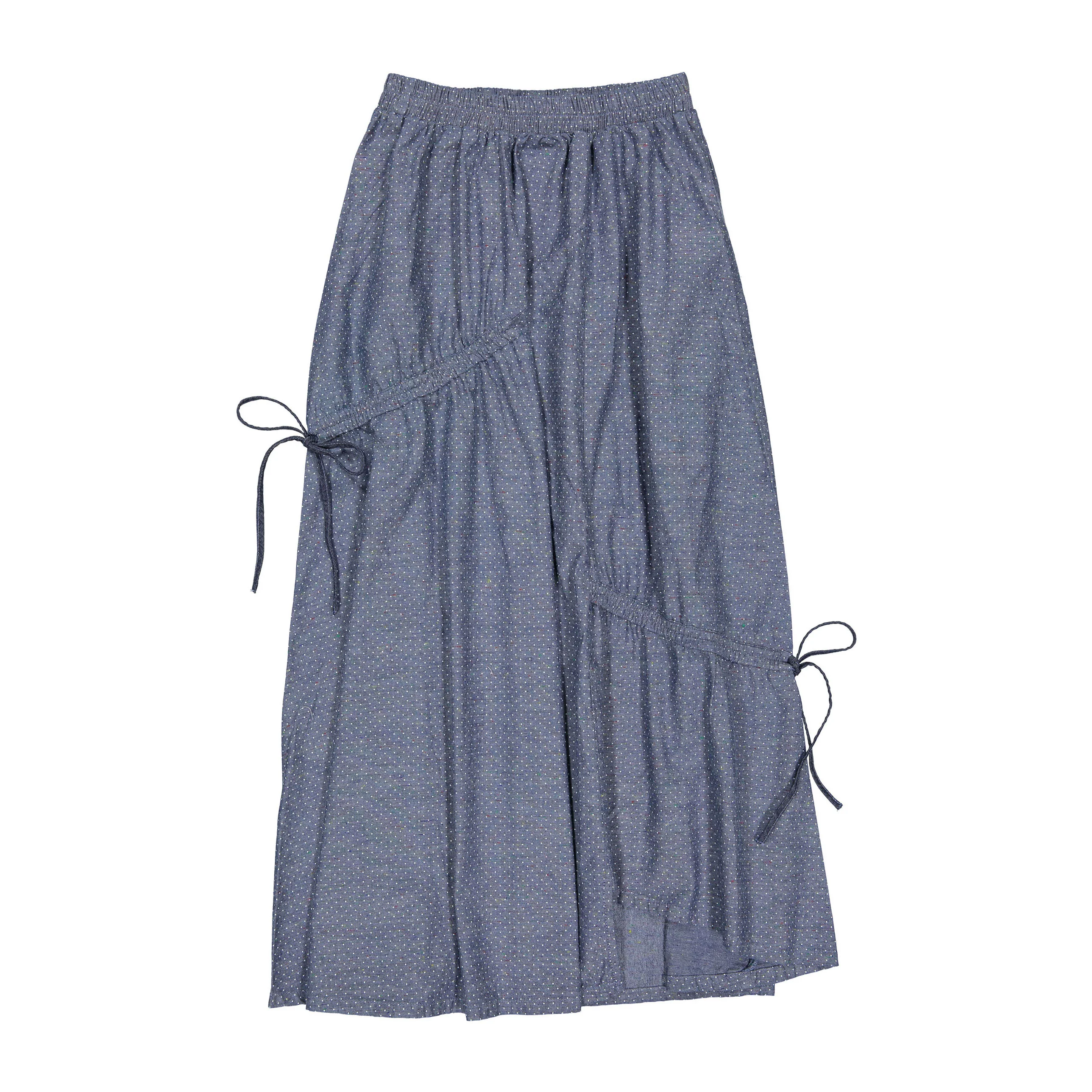 FYI Denim Polka Dot Ties Skirt