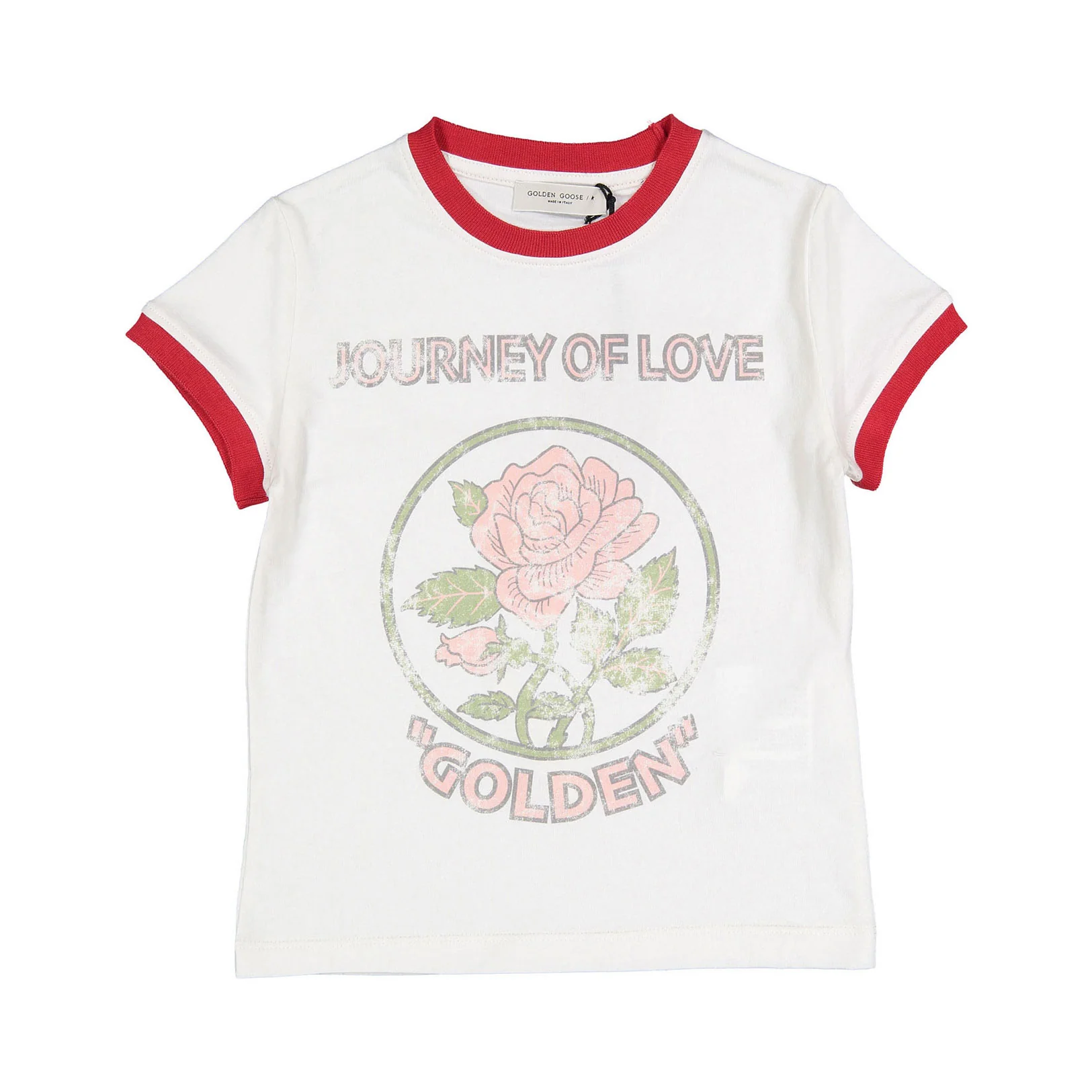 Golden Goose Artic Wolf/Red Journey Of Love Tee