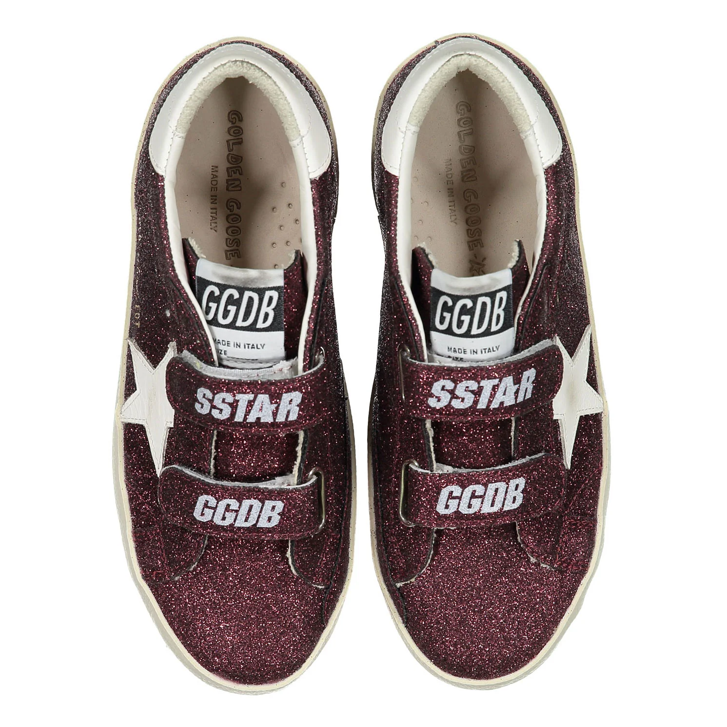 Golden Goose Bordeaux/White Old School Sneaker