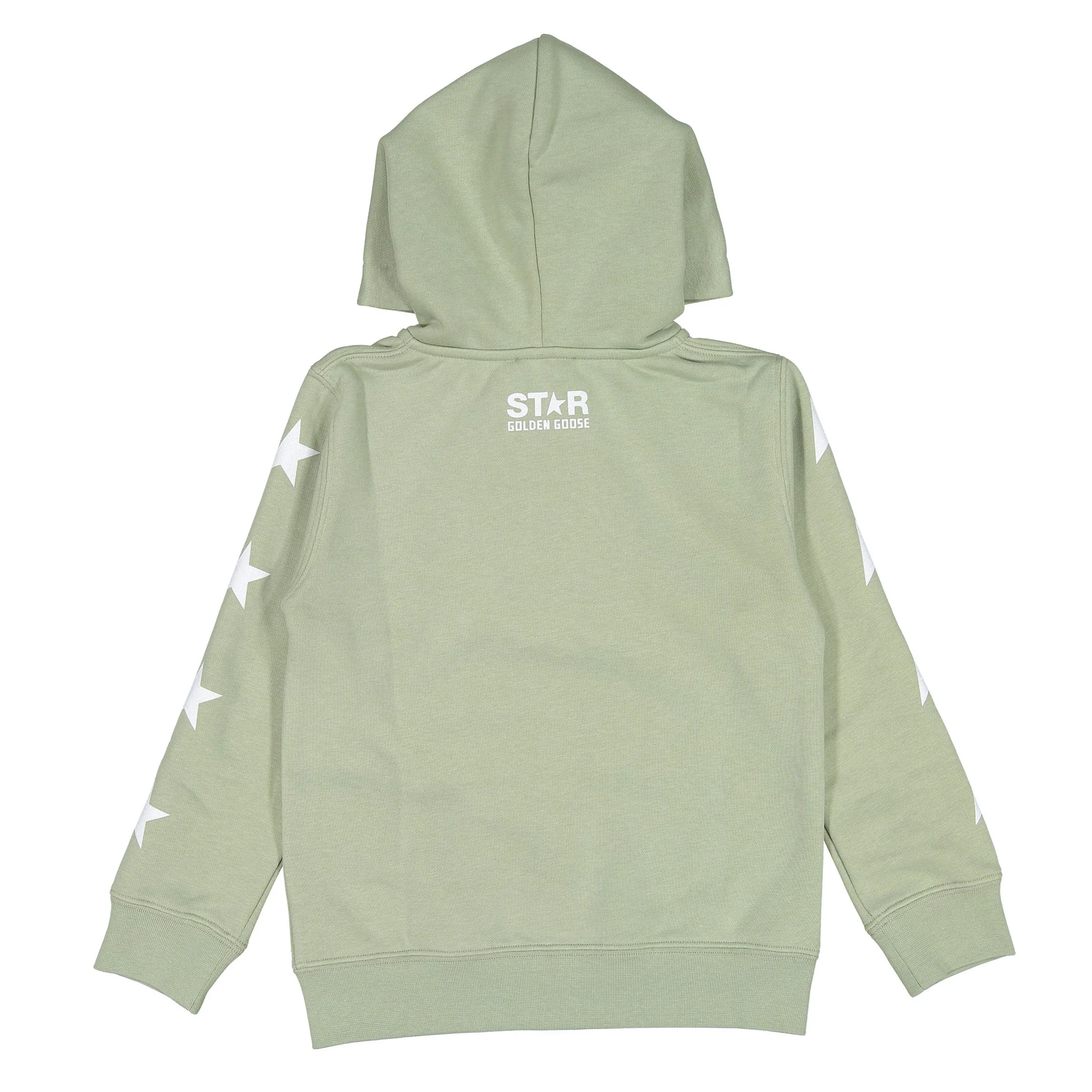 Golden Goose Seagrass/White Zipped Sweatshirt Hoodie - Image 2