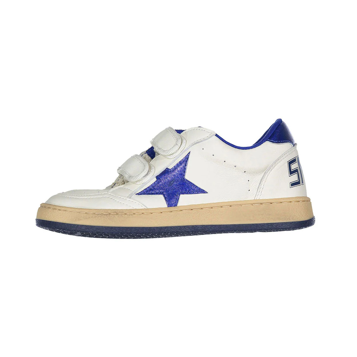Golden Goose White/Blue Ballstar Sneaker - Image 2