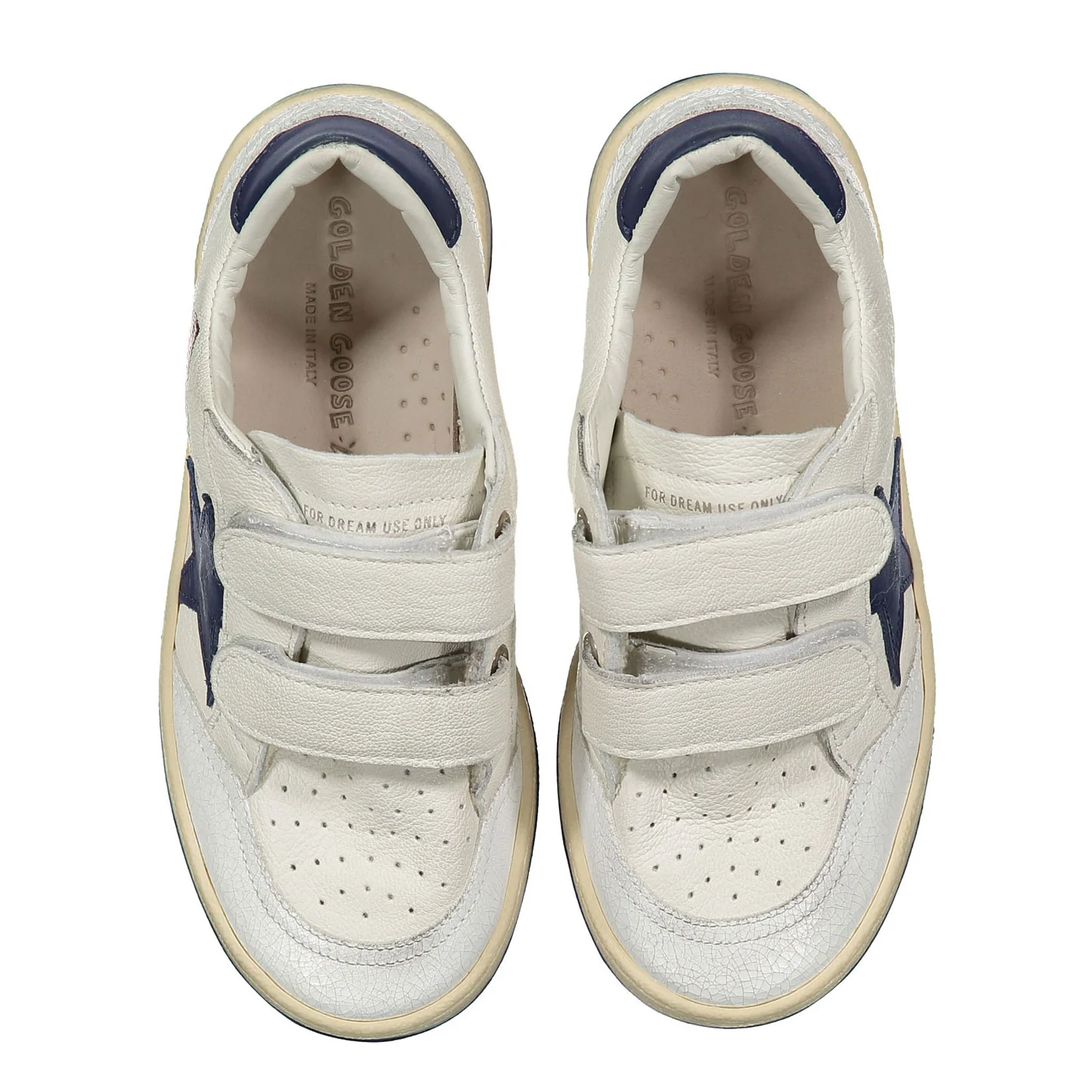 Golden Goose White/Blue Ballstar Strap Sneaker