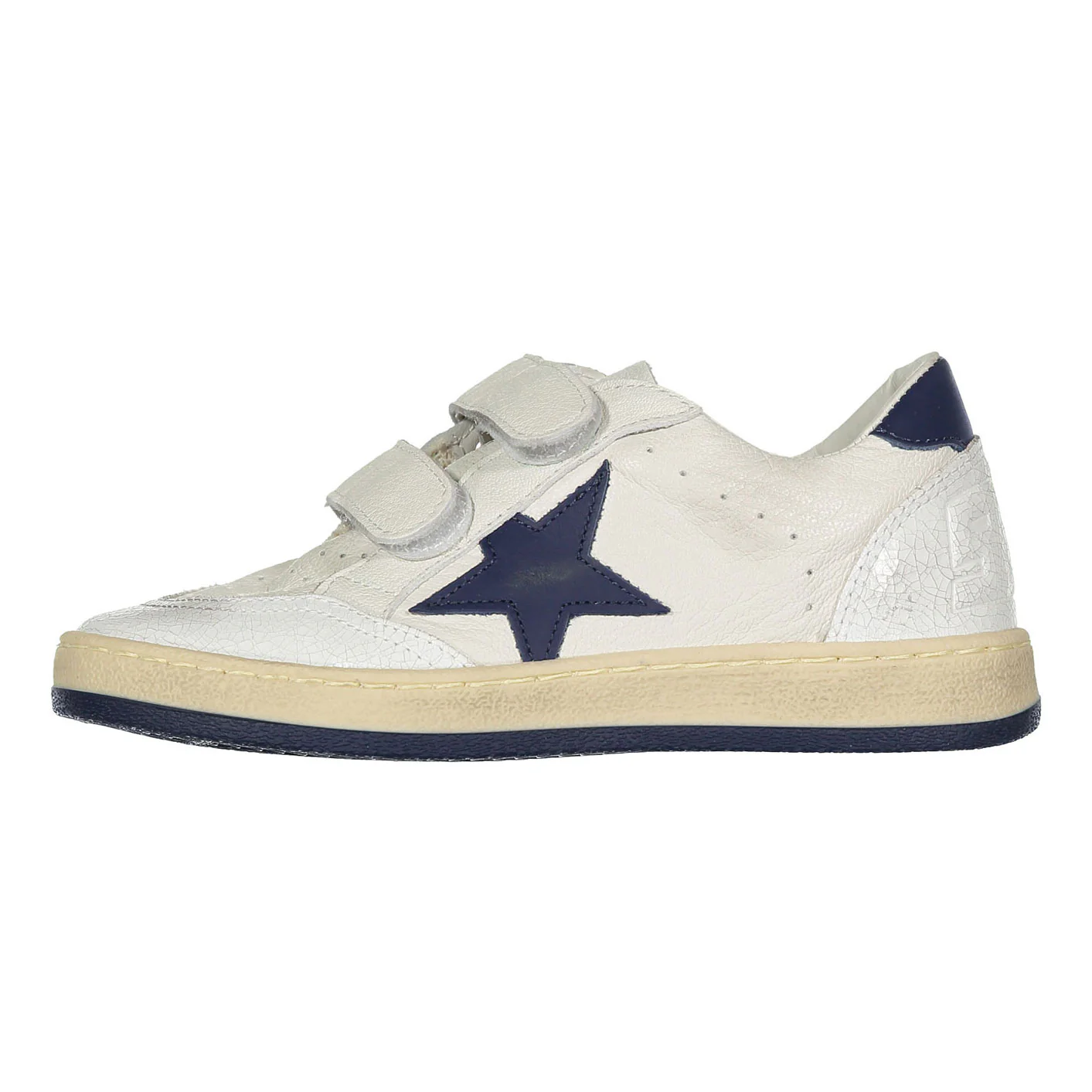 Golden Goose White/Blue Ballstar Strap Sneaker - Image 2