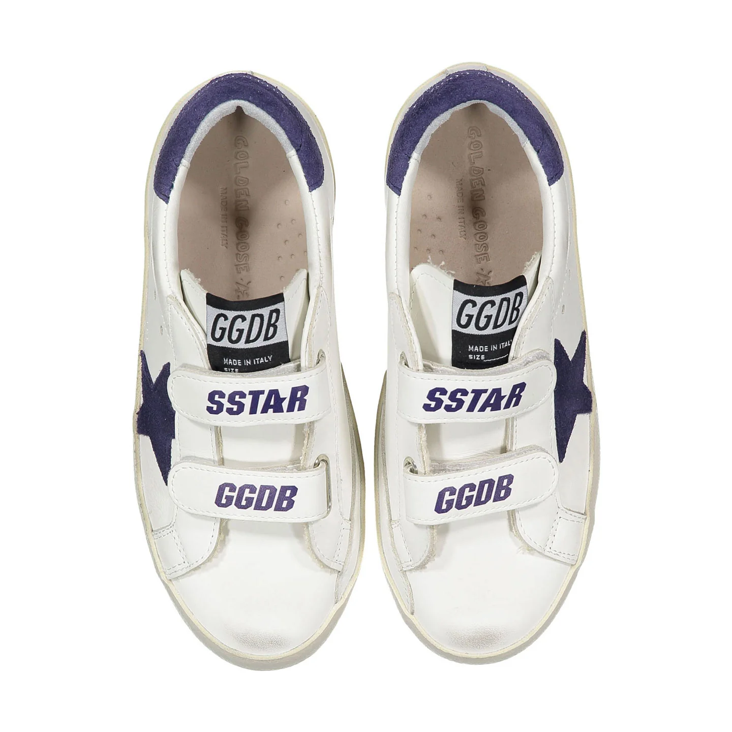 Golden Goose White/Blue Old School Sneaker