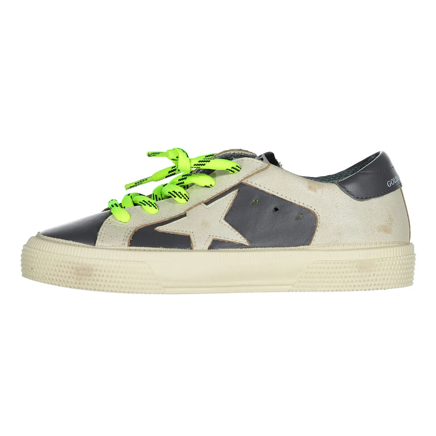 Golden Goose White/Dark Blue May Nappa Sneaker - Image 2