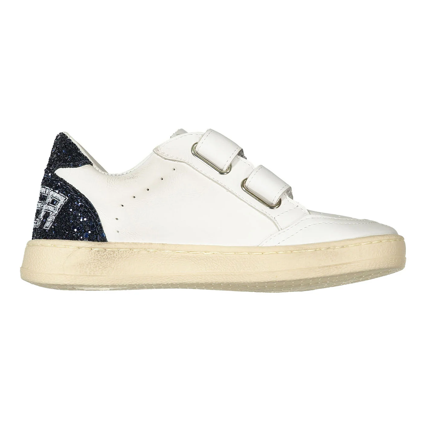 Golden Goose White/Gold/Blue Ballstar Strap Sneaker - Image 3