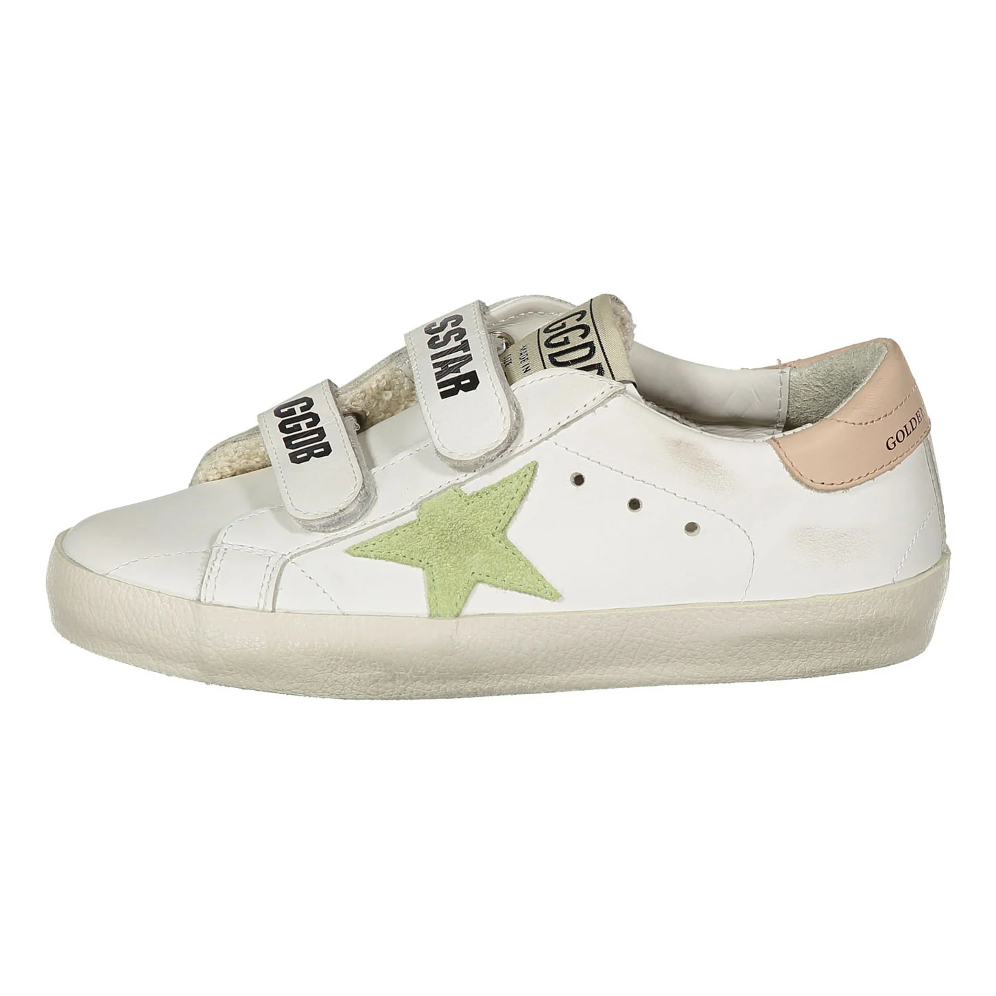 Golden Goose White/Green/Pink Old School Sneaker - Image 2