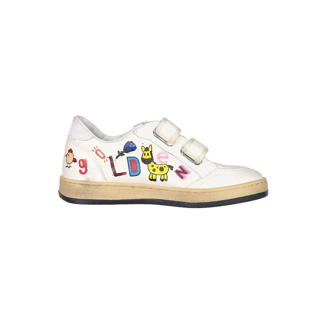 Golden Goose White/Grey/Multicolor Ballstar Strap Sneakers - Image 3
