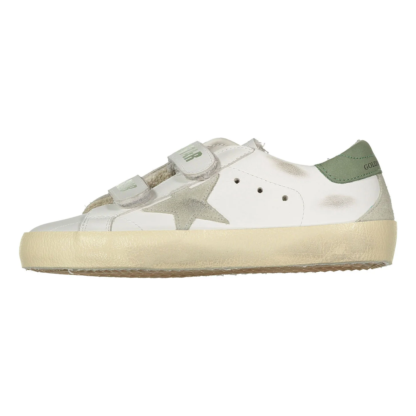 Golden Goose White/Ice/Green Old School Sneaker - Image 2