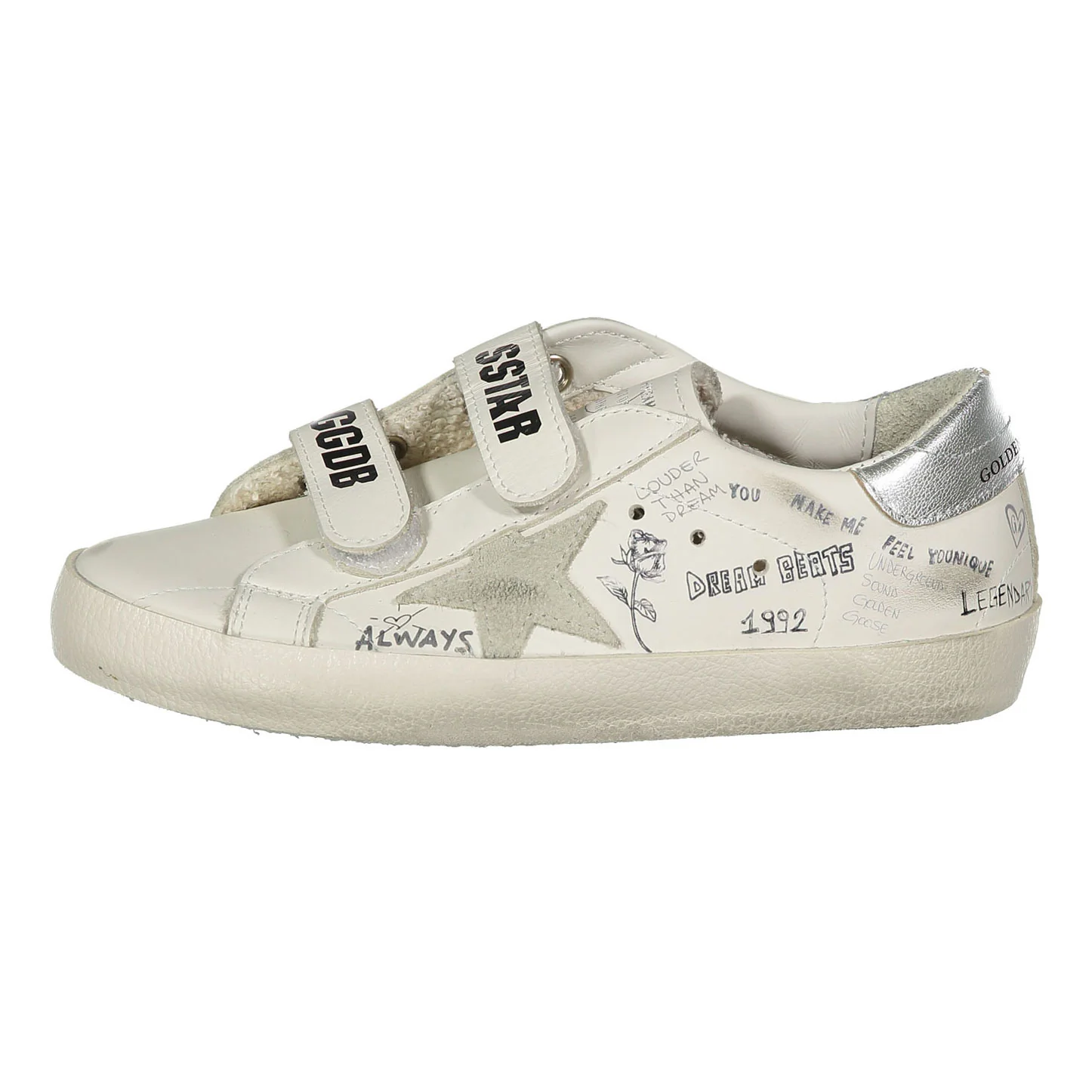 Golden Goose White/Ice/Silver Old School Sneaker - Image 2