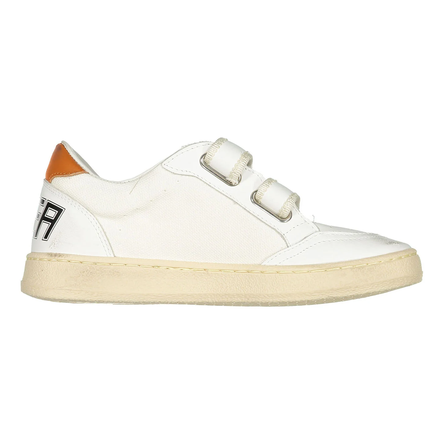 Golden Goose White/Olive Green/Orange Ballstar Strap Sneaker - Image 2