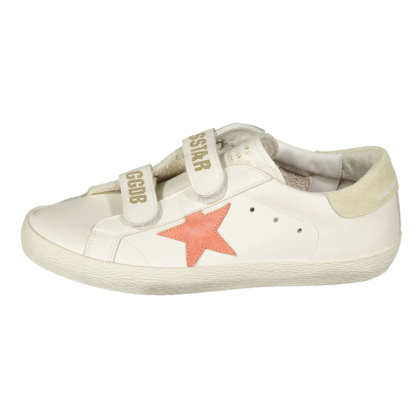 Golden Goose White/Peach/Eggnog Old School sneaker - Image 2