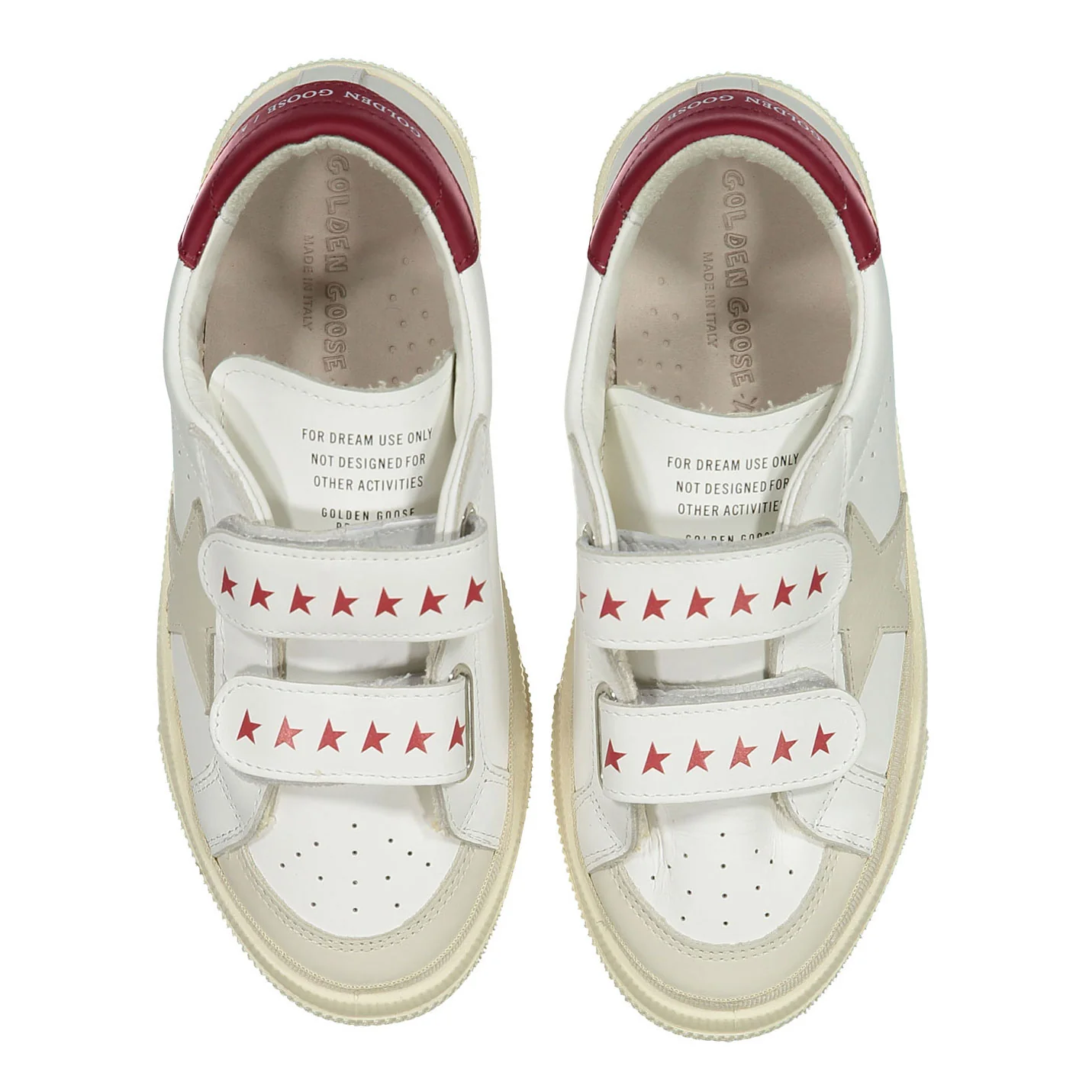 Golden Goose White/Red May School Sneaker