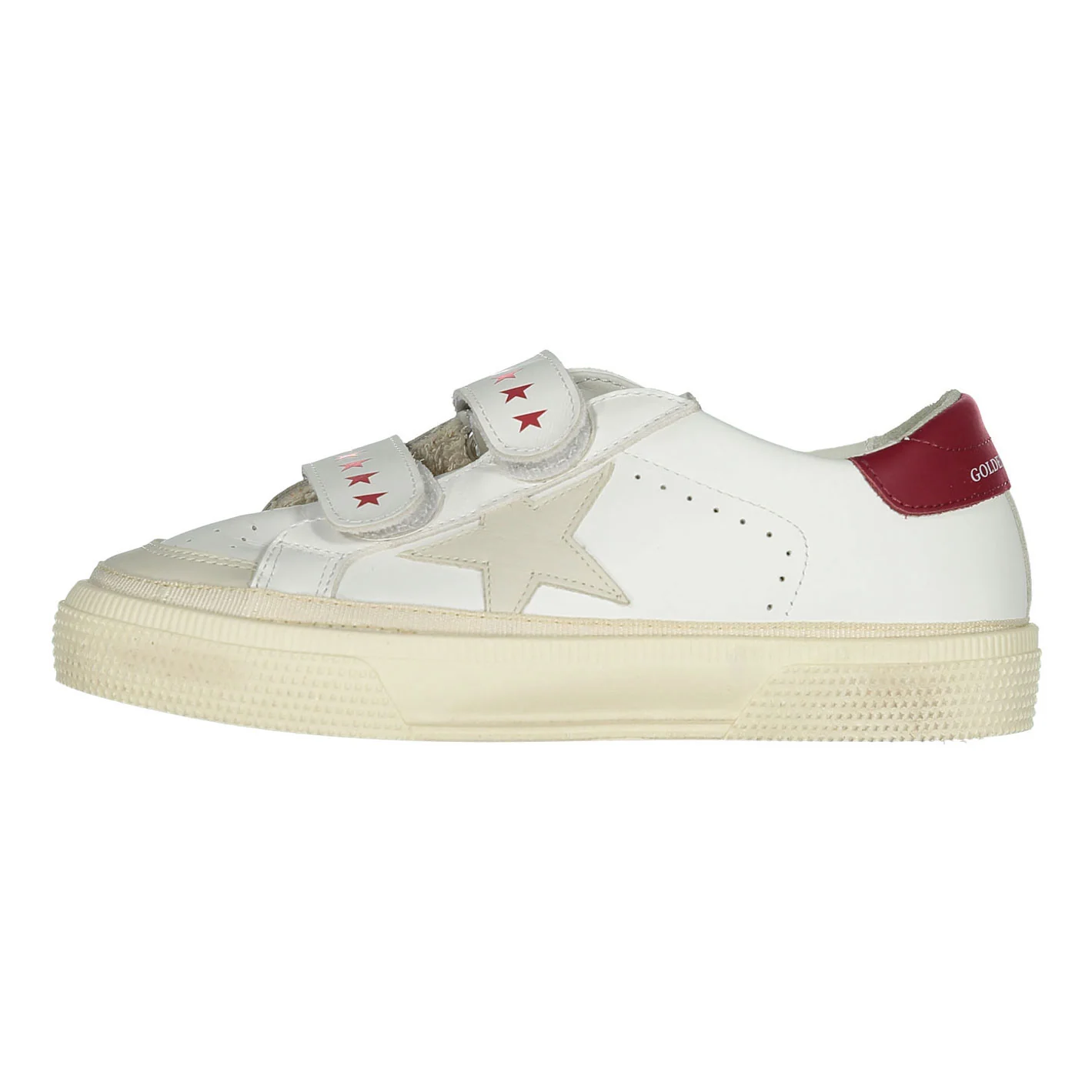 Golden Goose White/Red May School Sneaker - Image 2