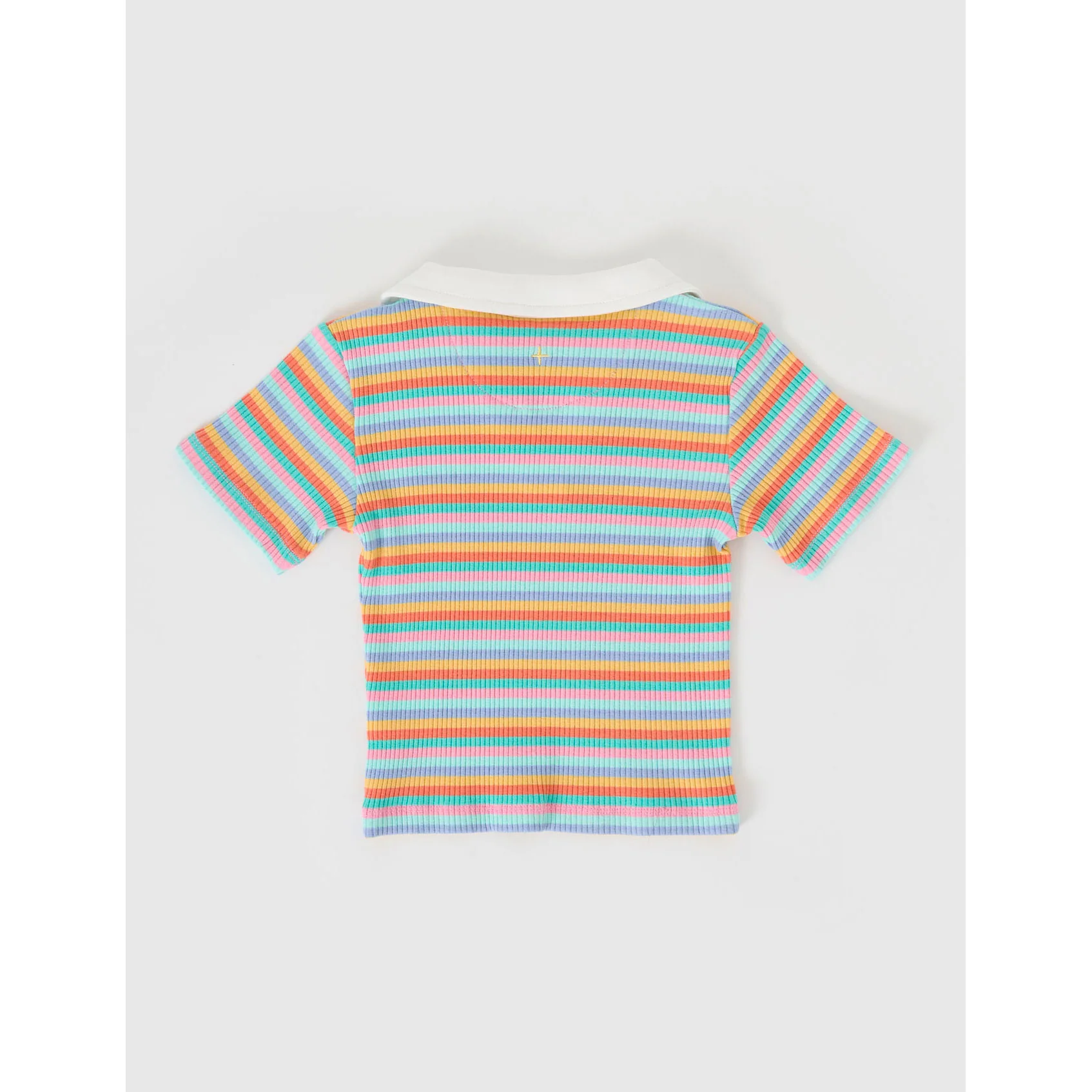 Goldie and Ace Candy Stripe  Pia Collared T-Shirt - Image 2