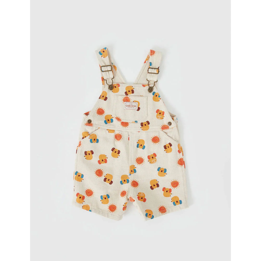 Goldie and Ace Koala Burton Vintage  Washed Denim Overalls