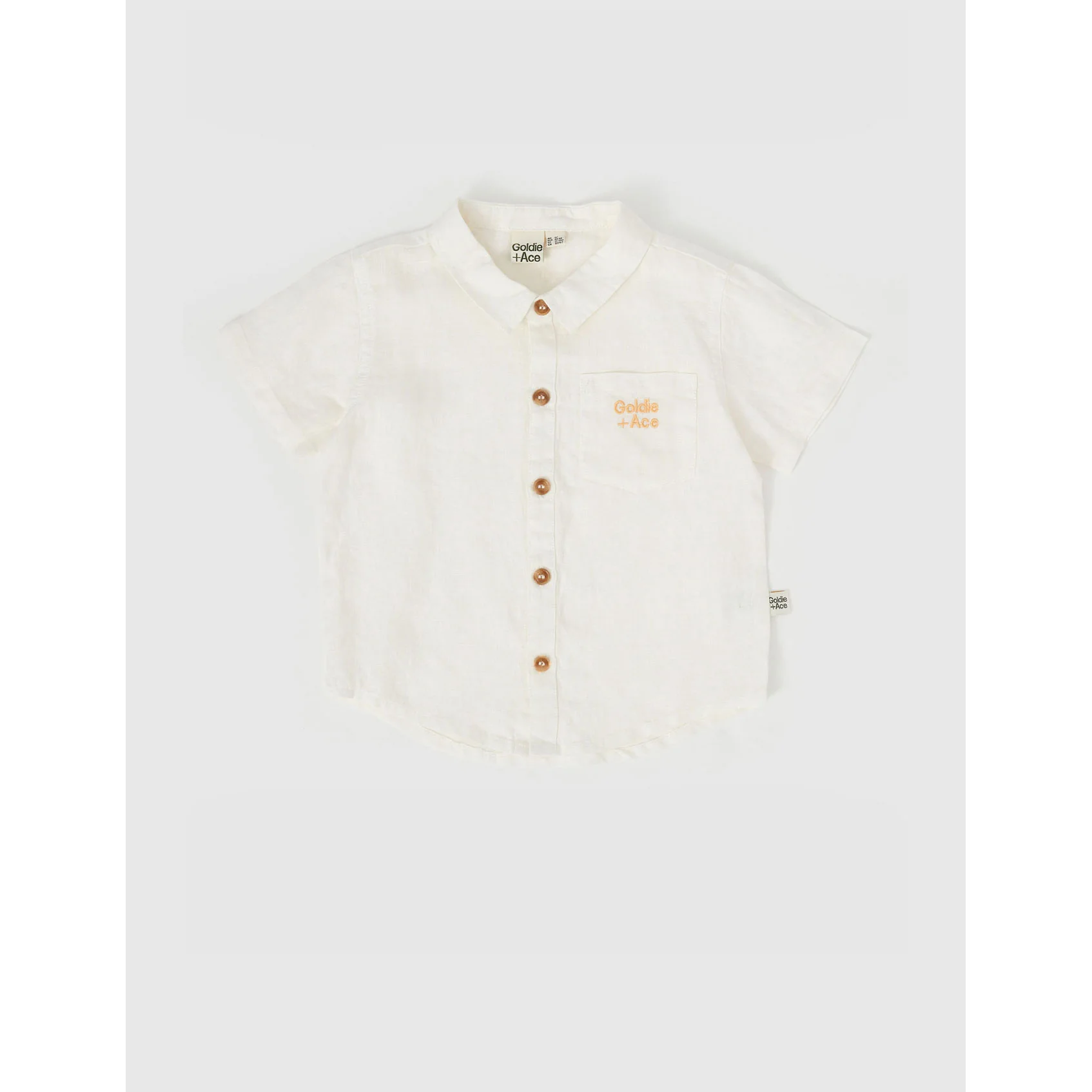 Goldie and Ace Ivory Holiday Linen Shirt