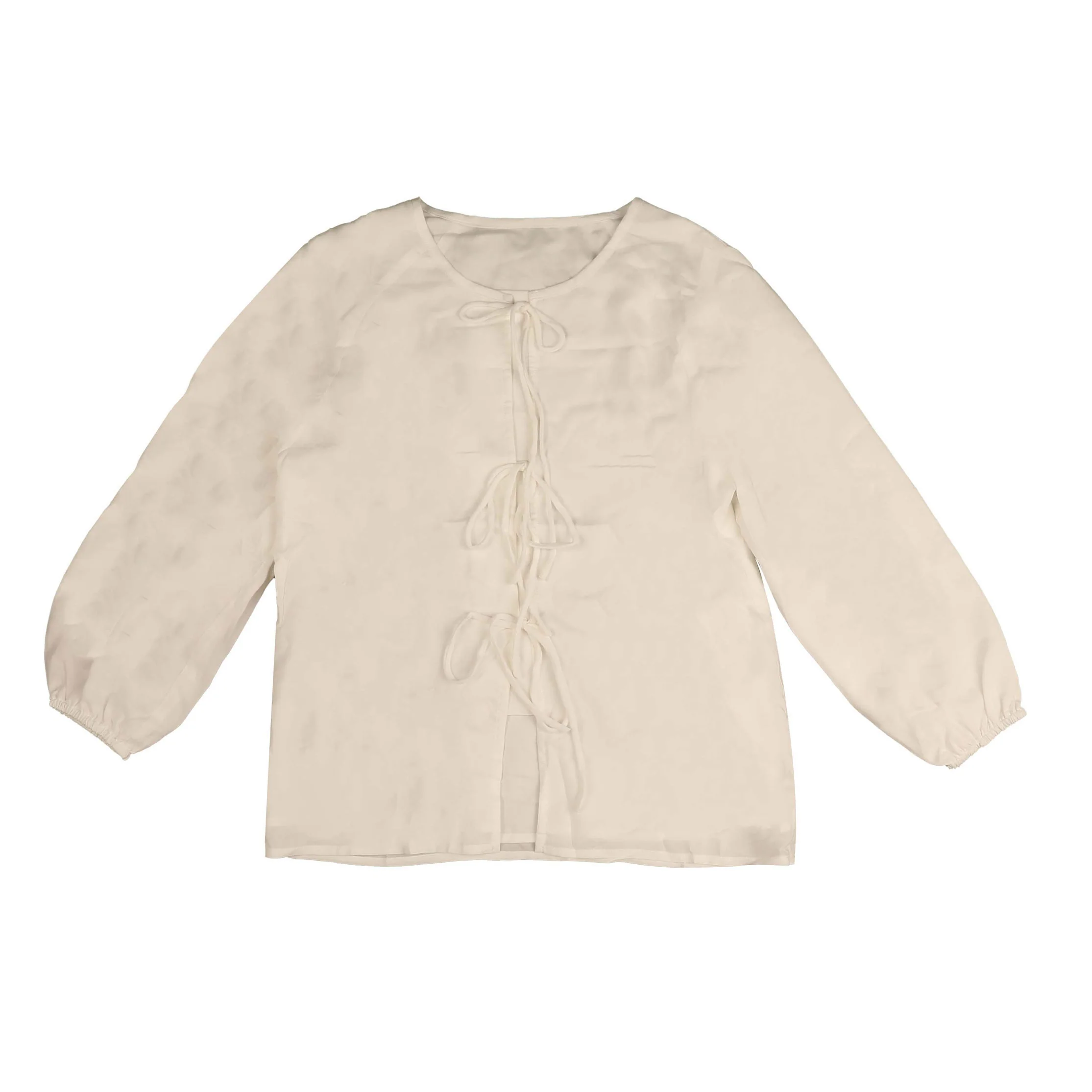 HEV Ivory Ribbons Tie Shirt