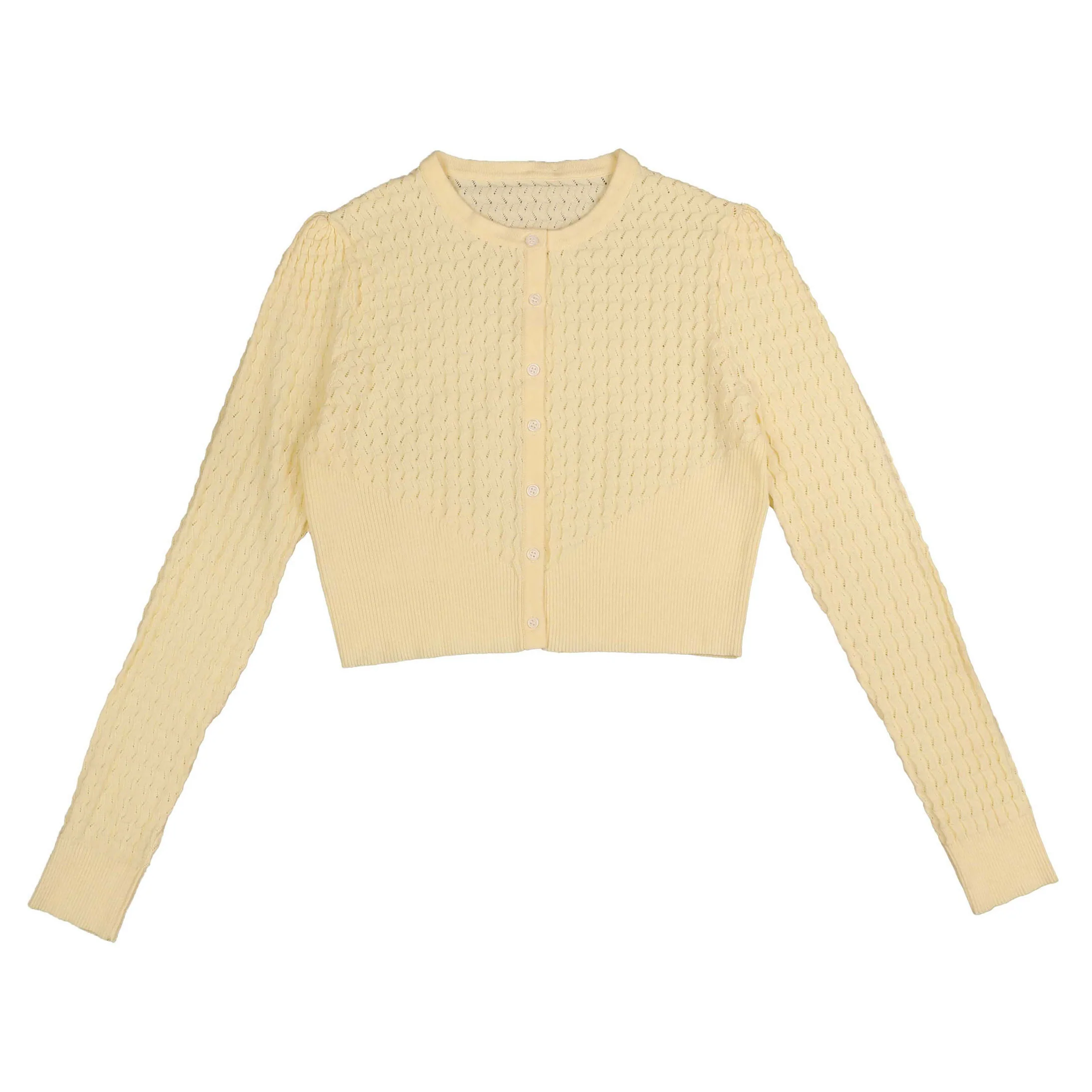 HEV Lemon Rib Texture Cardigan