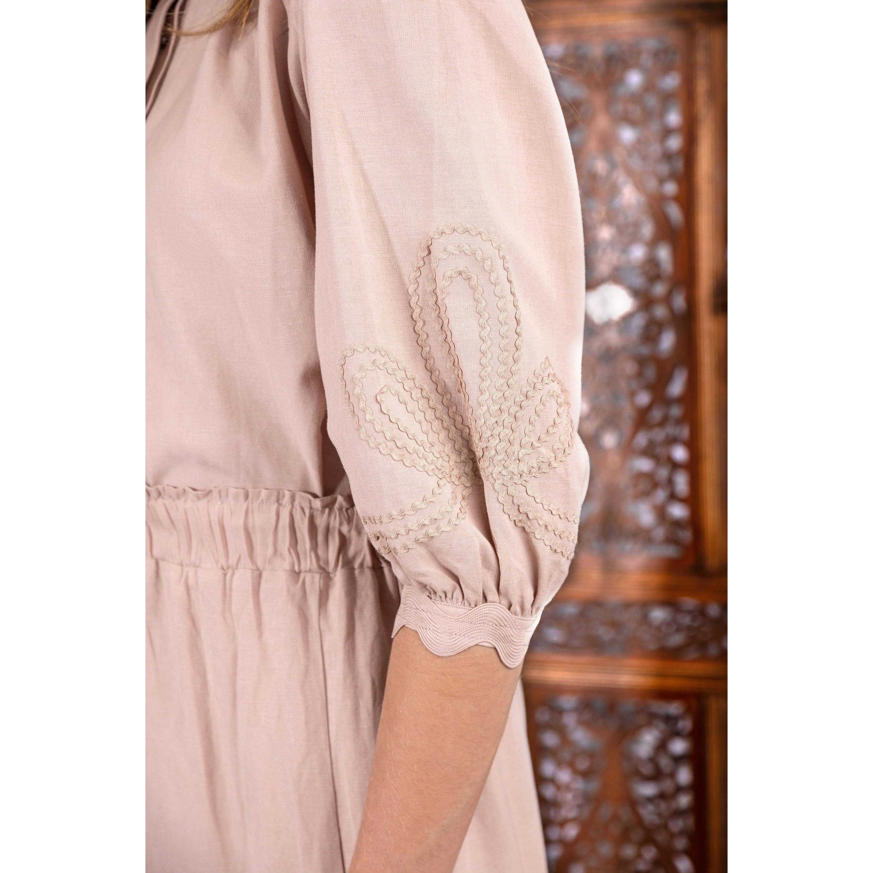 HEV Mauve Ric Rac Shirt Set - Image 4