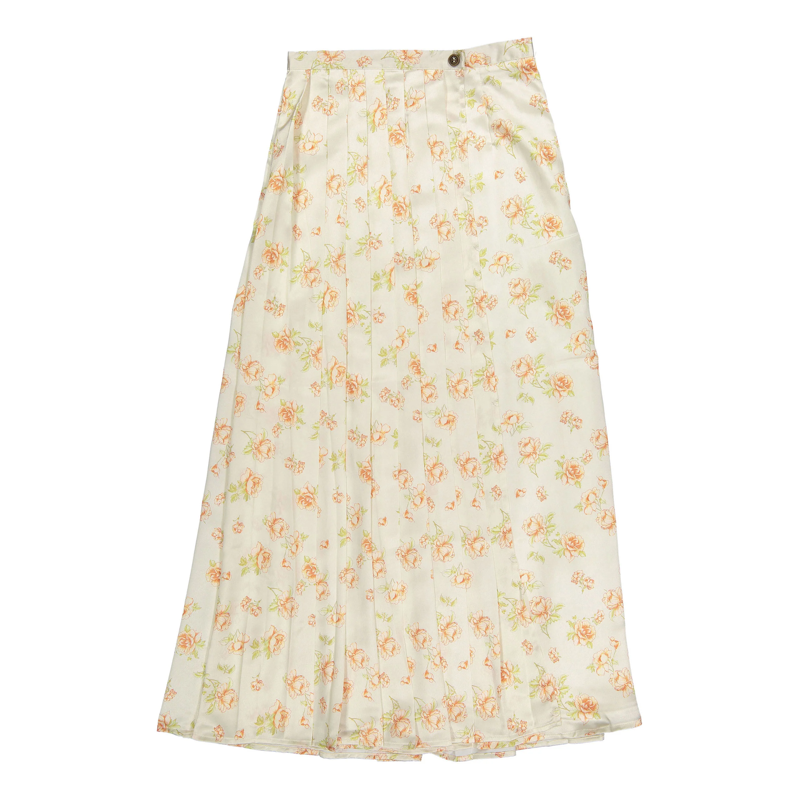 HEV Peach Silky Pleated Skirt