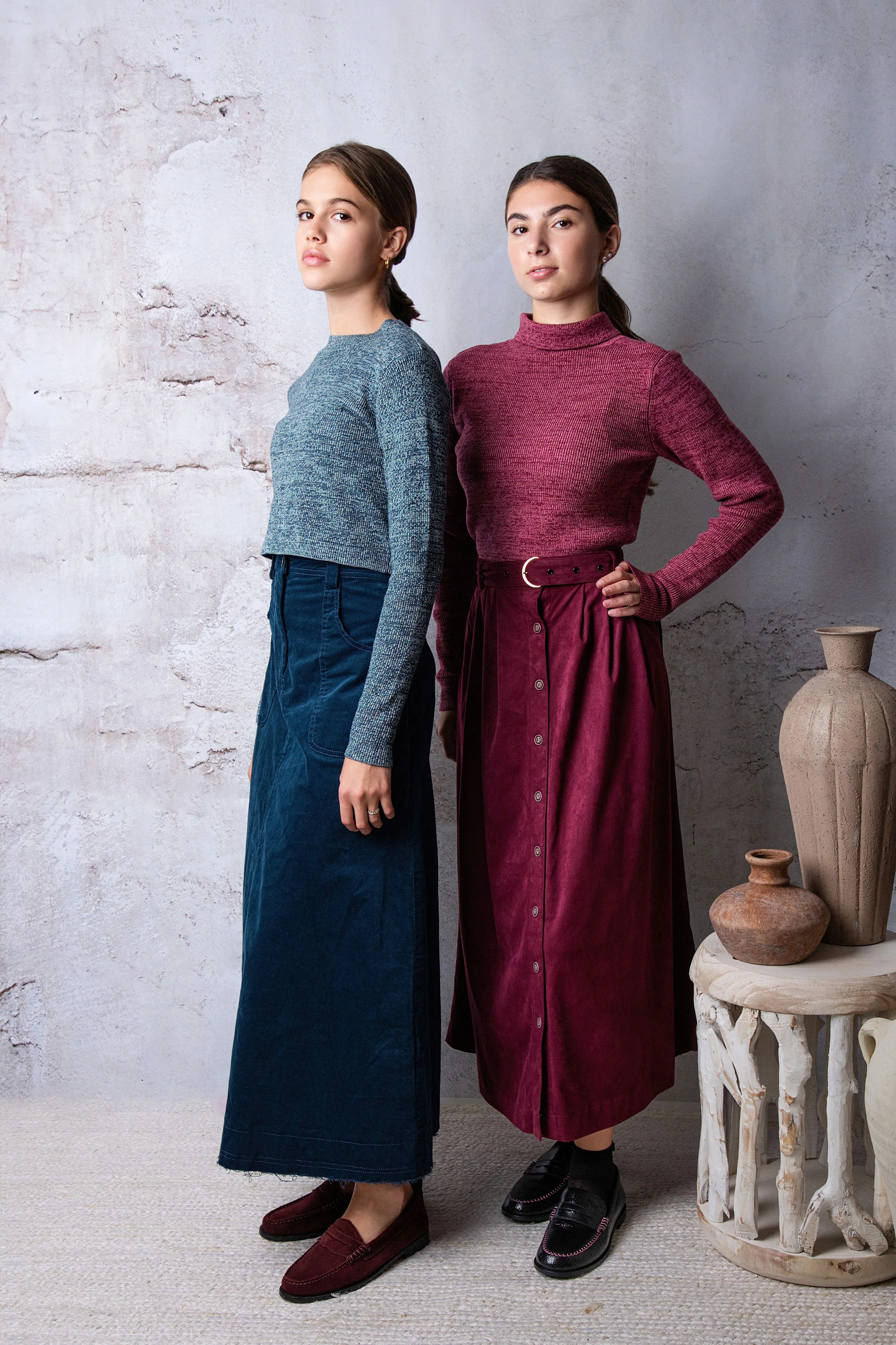 HEV Raspberry Striped Ribbed Turtleneck - Image 2