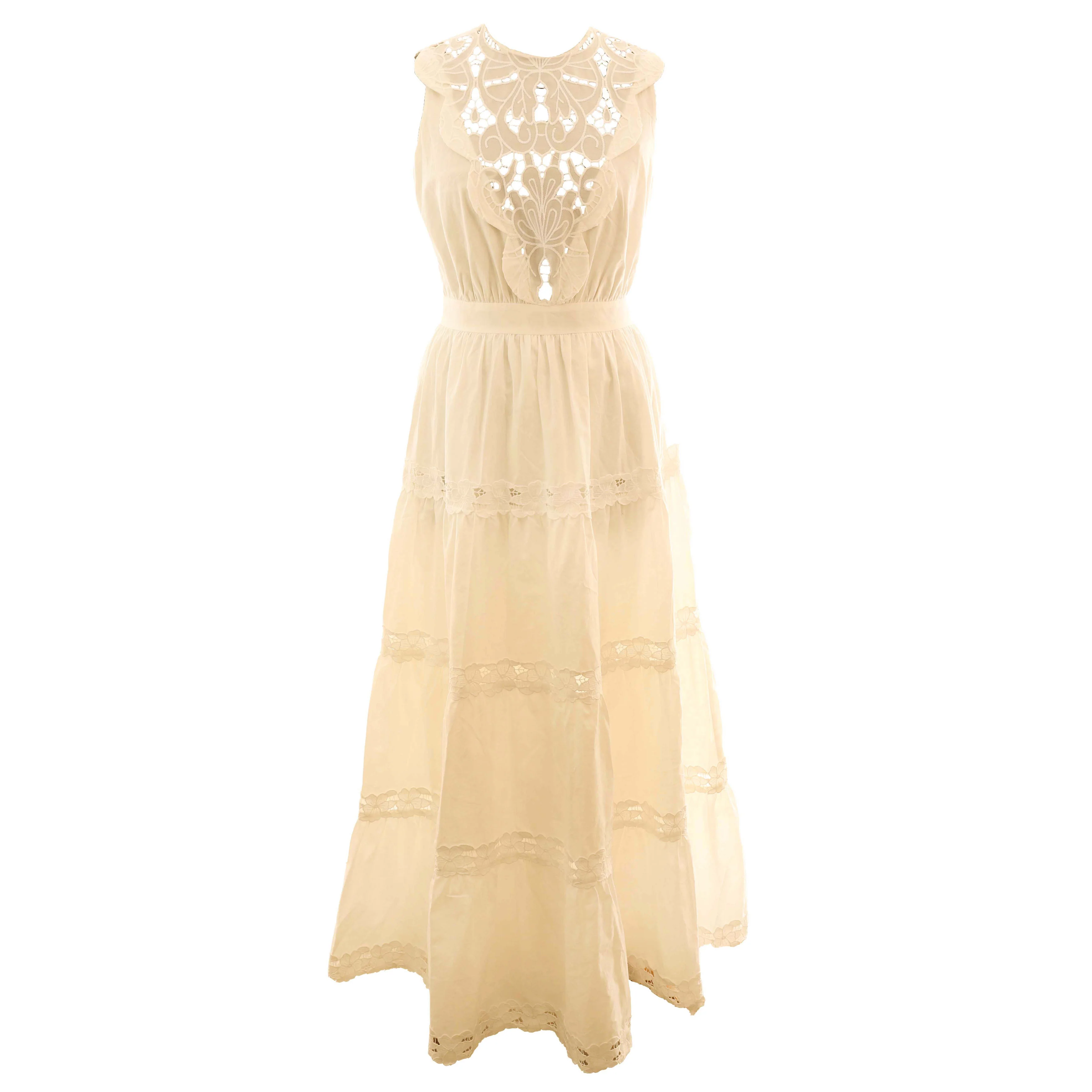 HEV Vanilla V Bib Eyelet Dress