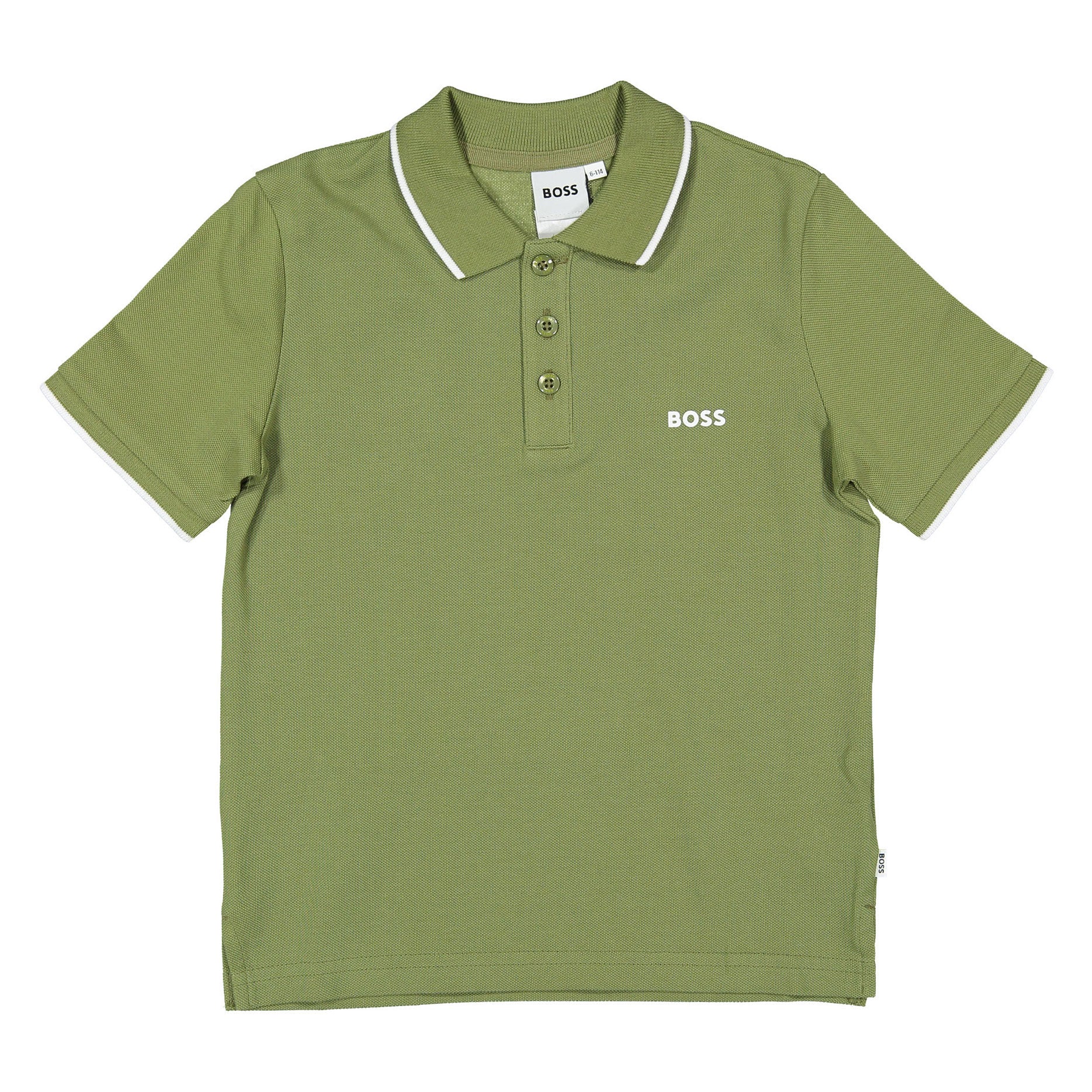 Hugo Boss Dark Green Short Sleeves Polo