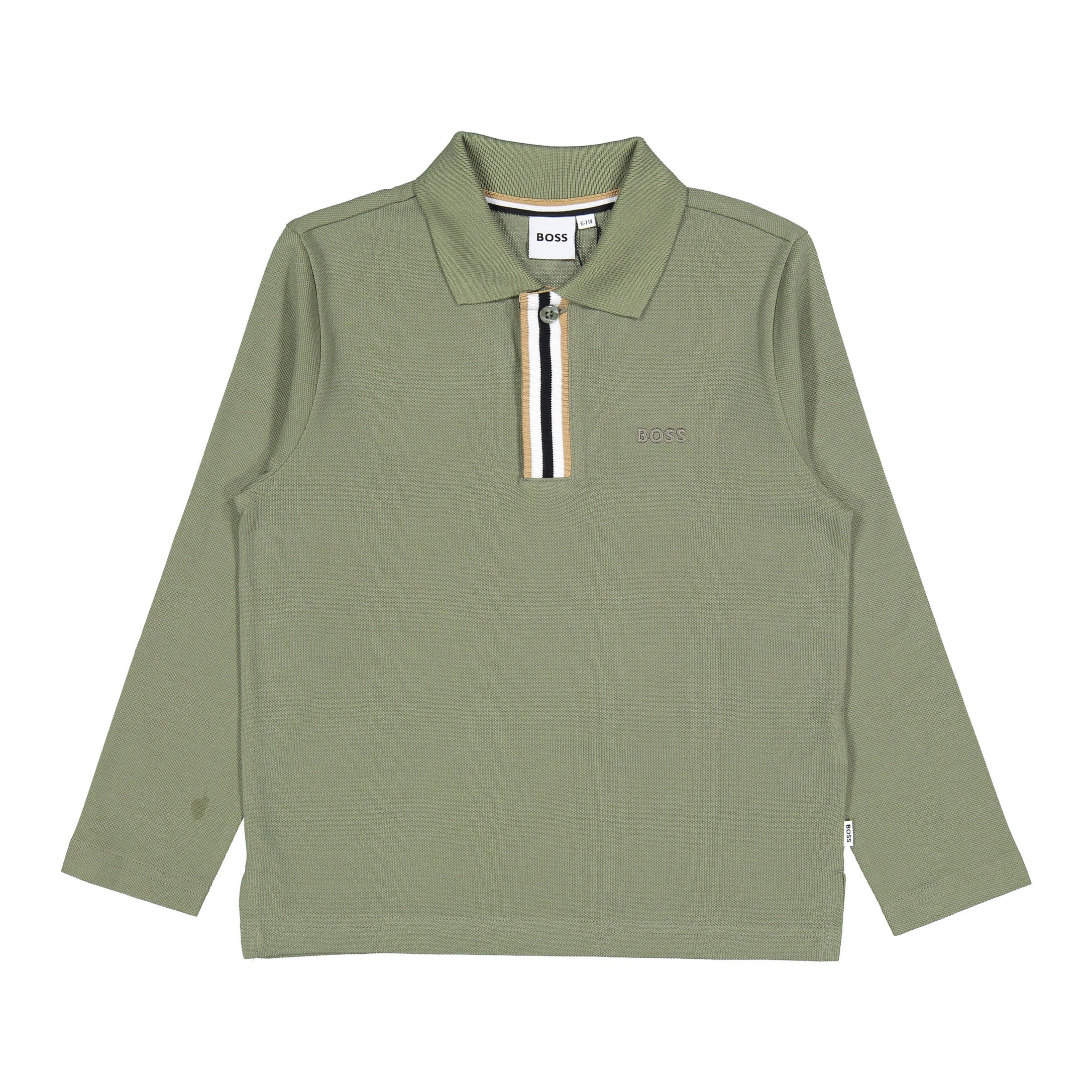 Hugo Boss Green Long Sleeve Polo