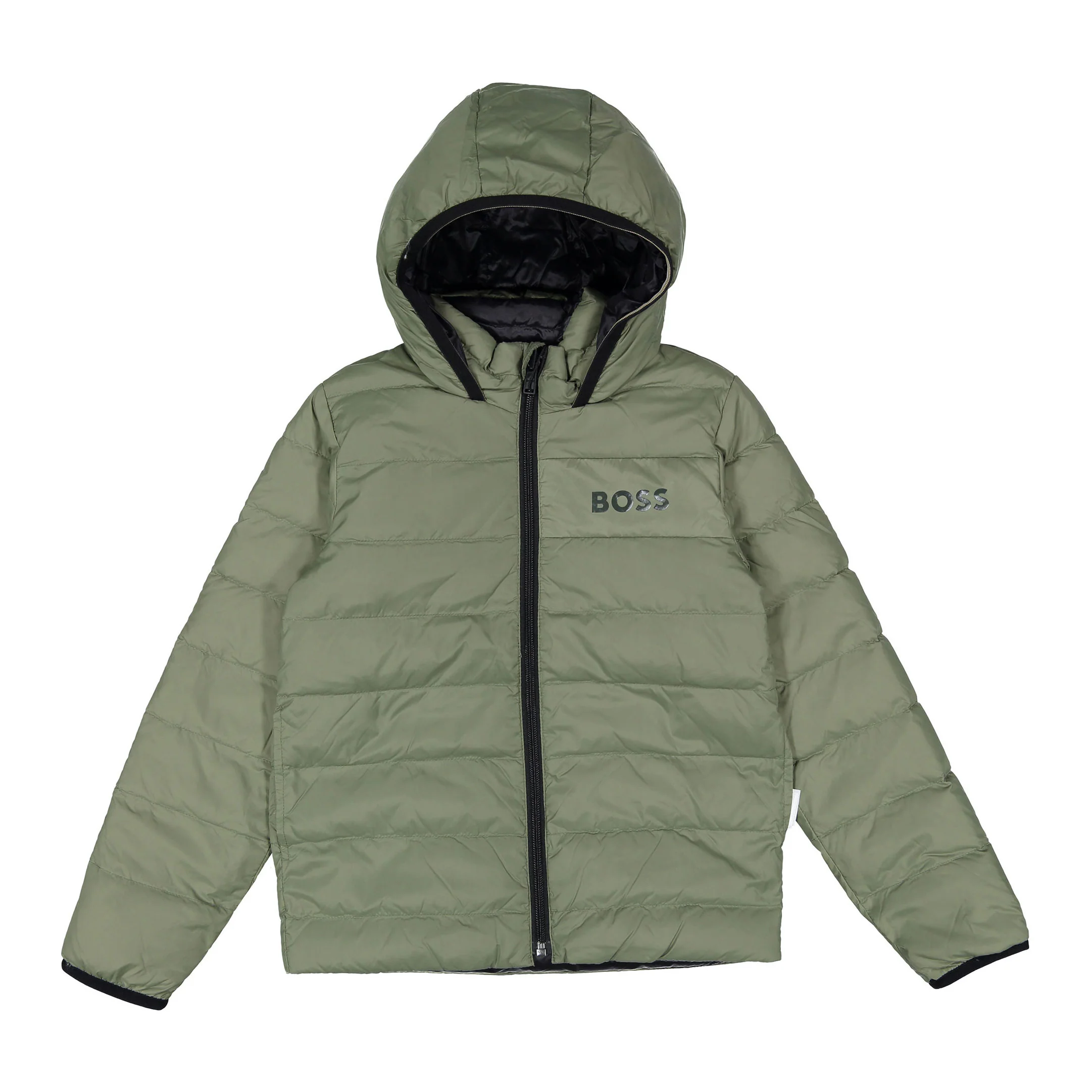 Hugo Boss Green Reversible Puffer Jacket