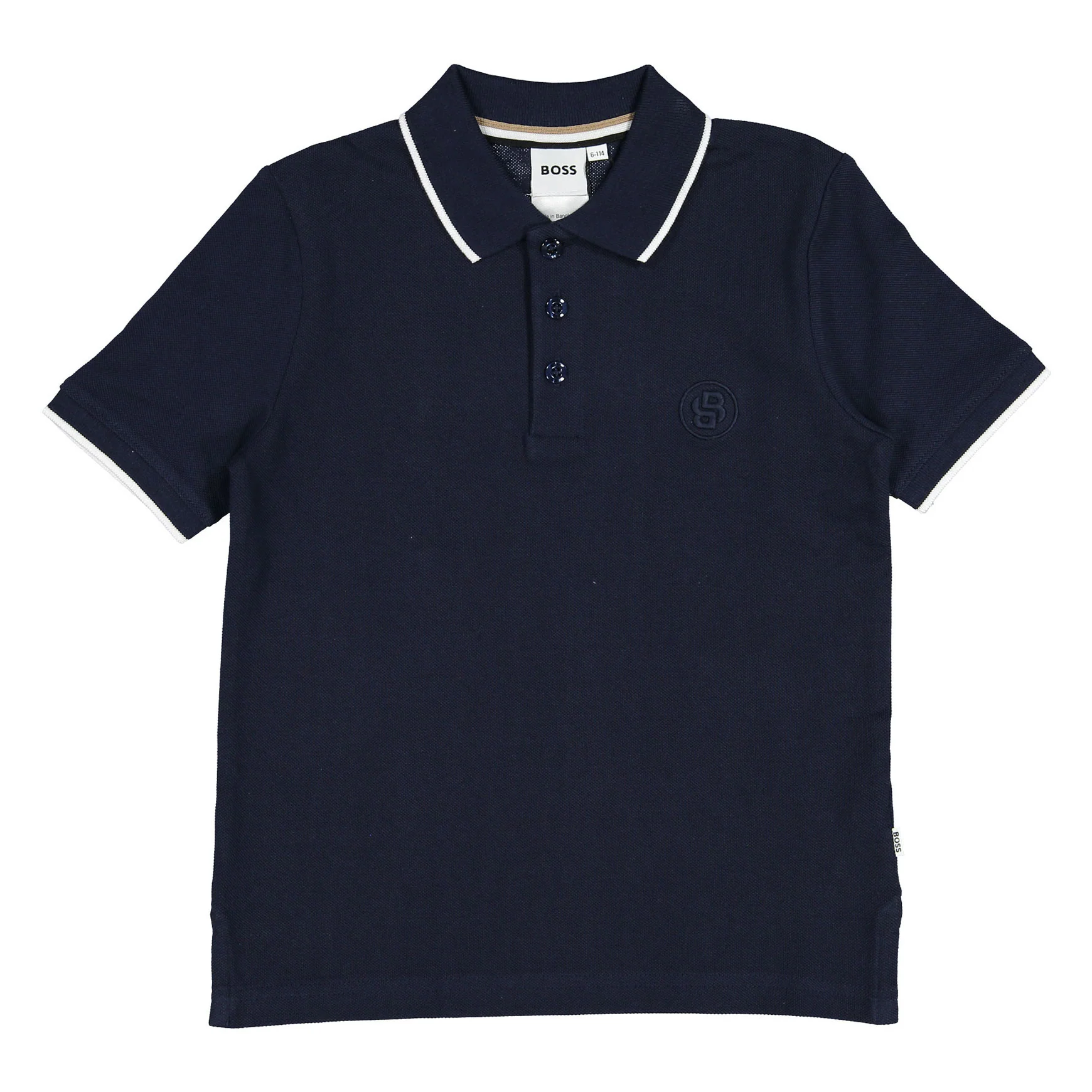 Hugo Boss Navy Double B Embroidery Polo