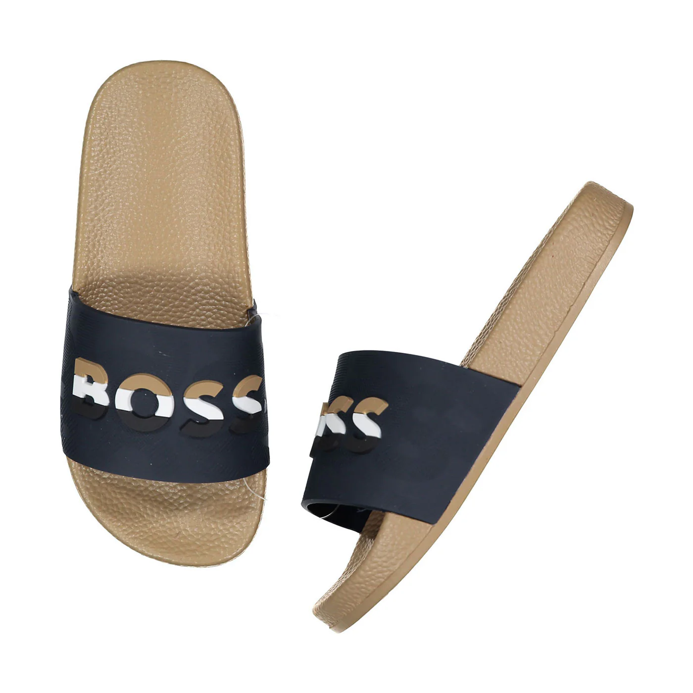 Hugo Boss Navy/Sand Slides - Image 2