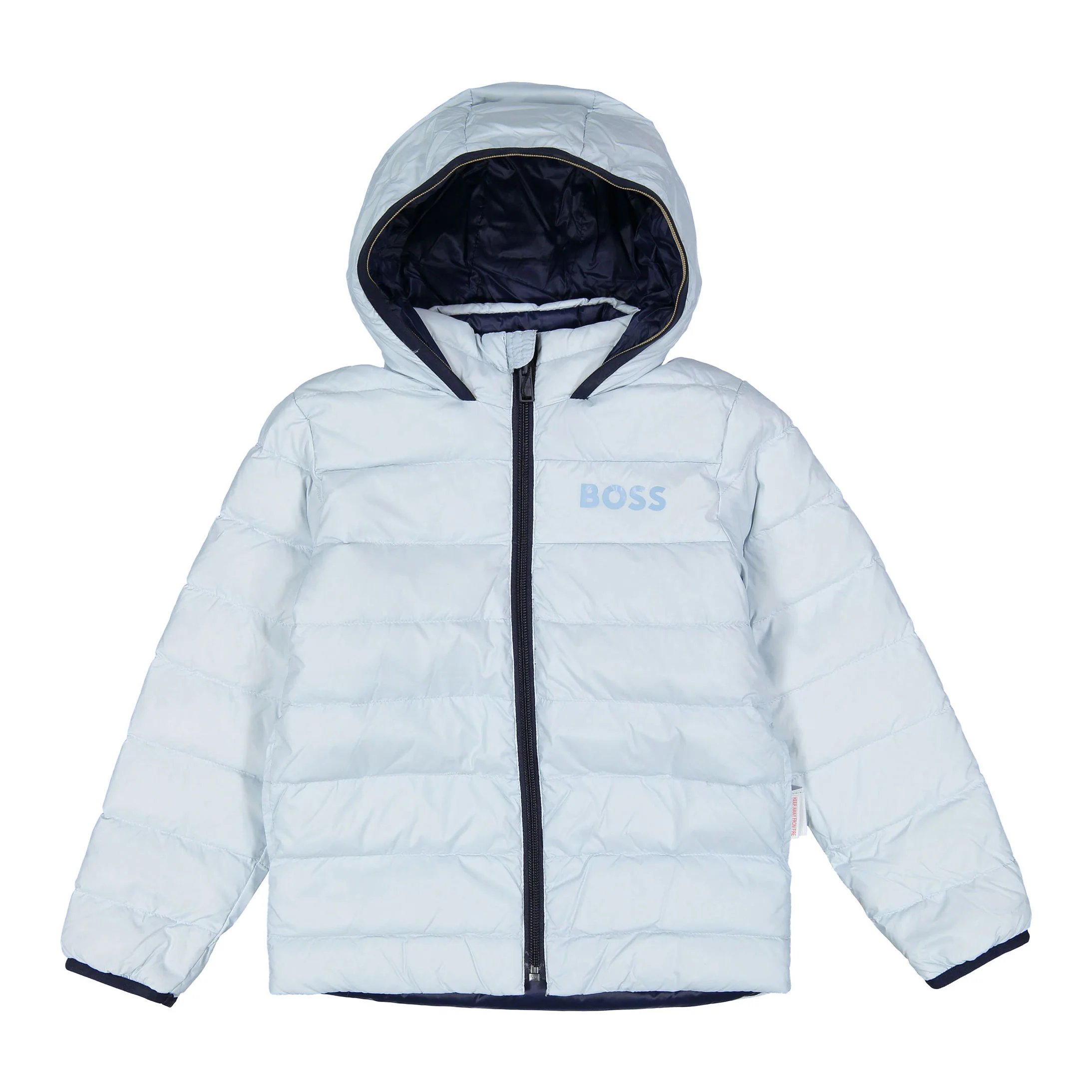 Hugo Boss Pale Blue Reversible Puffer Jacket
