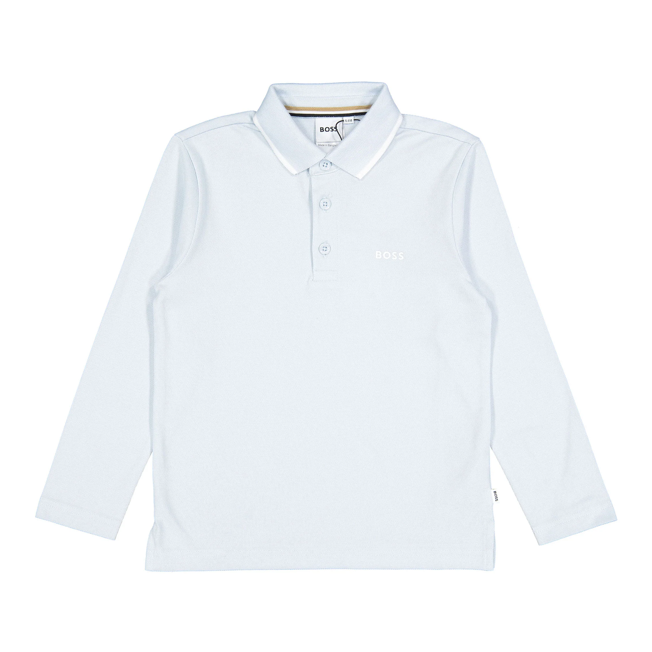 Hugo Boss Pale Blue Solid Color Polo