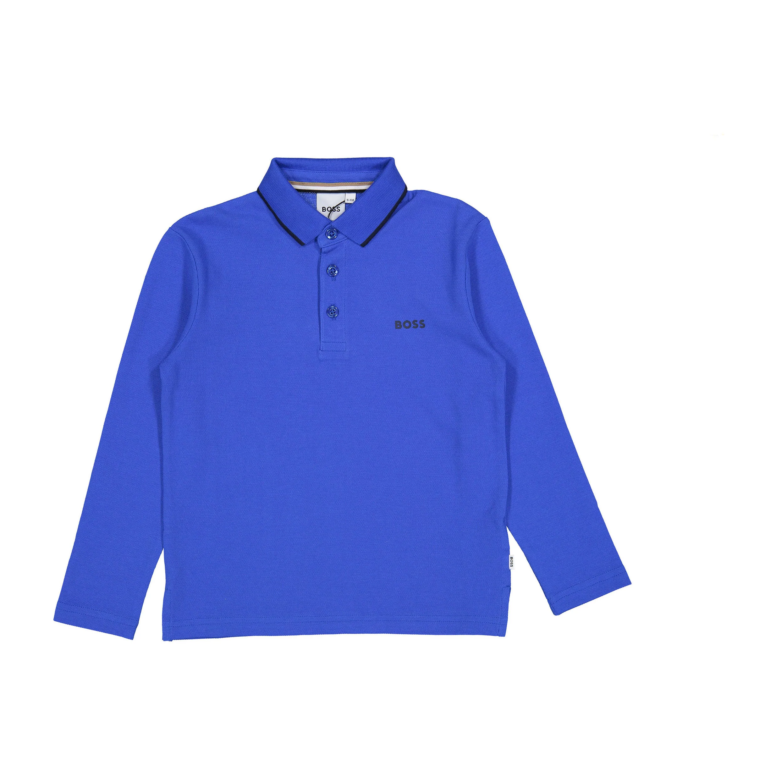 Hugo Boss Royal Blue Mini Me Long- Sleeve Polo
