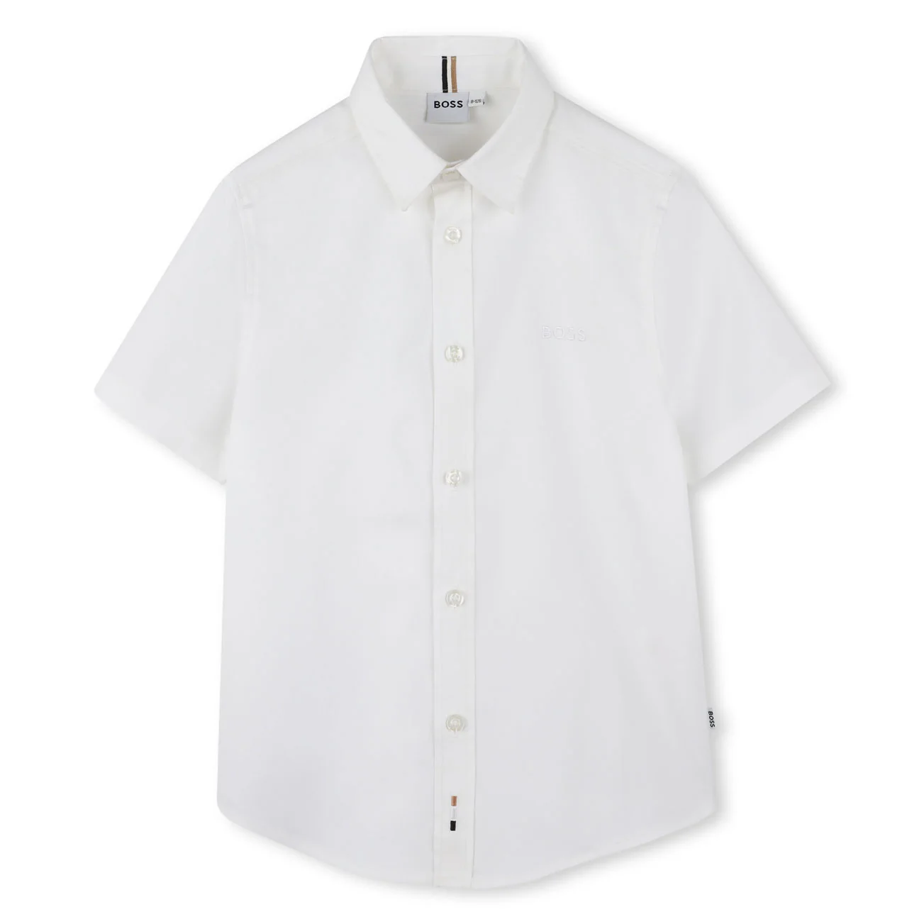 Hugo Boss White Embroidered Logo Shirt