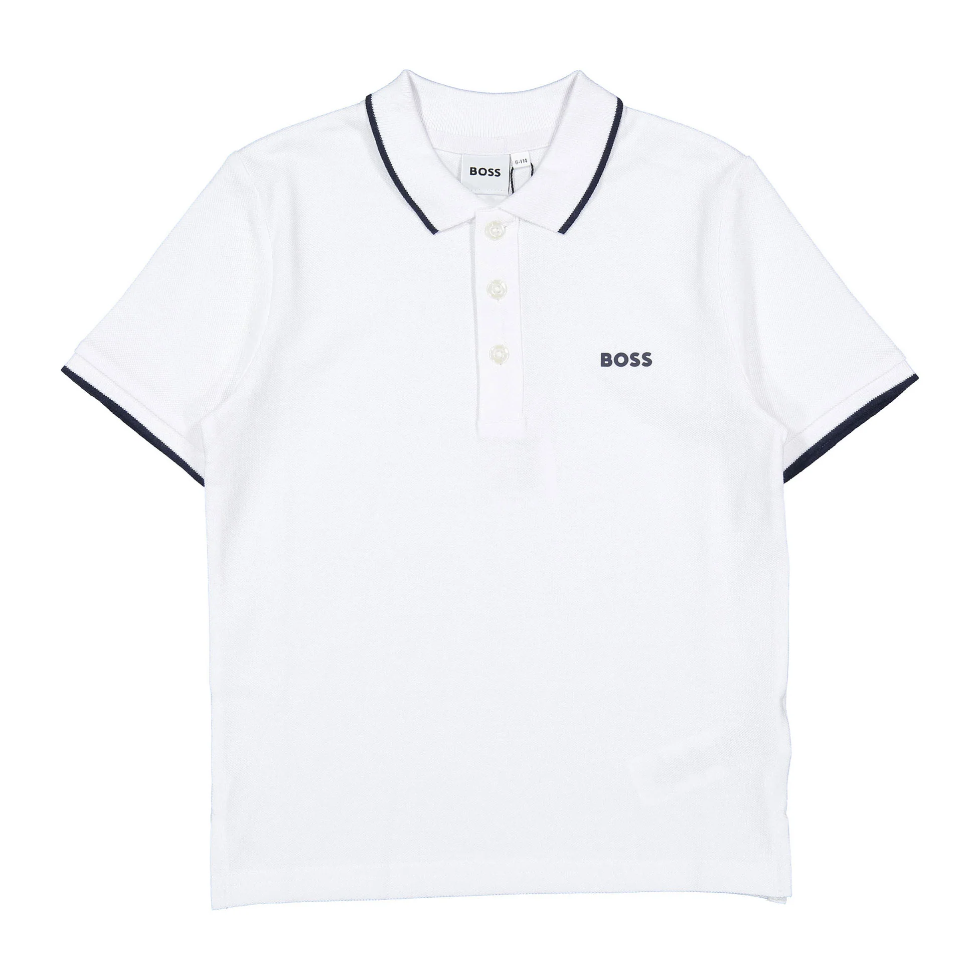 Hugo Boss White Perm Polo