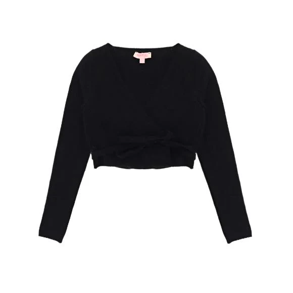 Imperial Black Wrap Blouse
