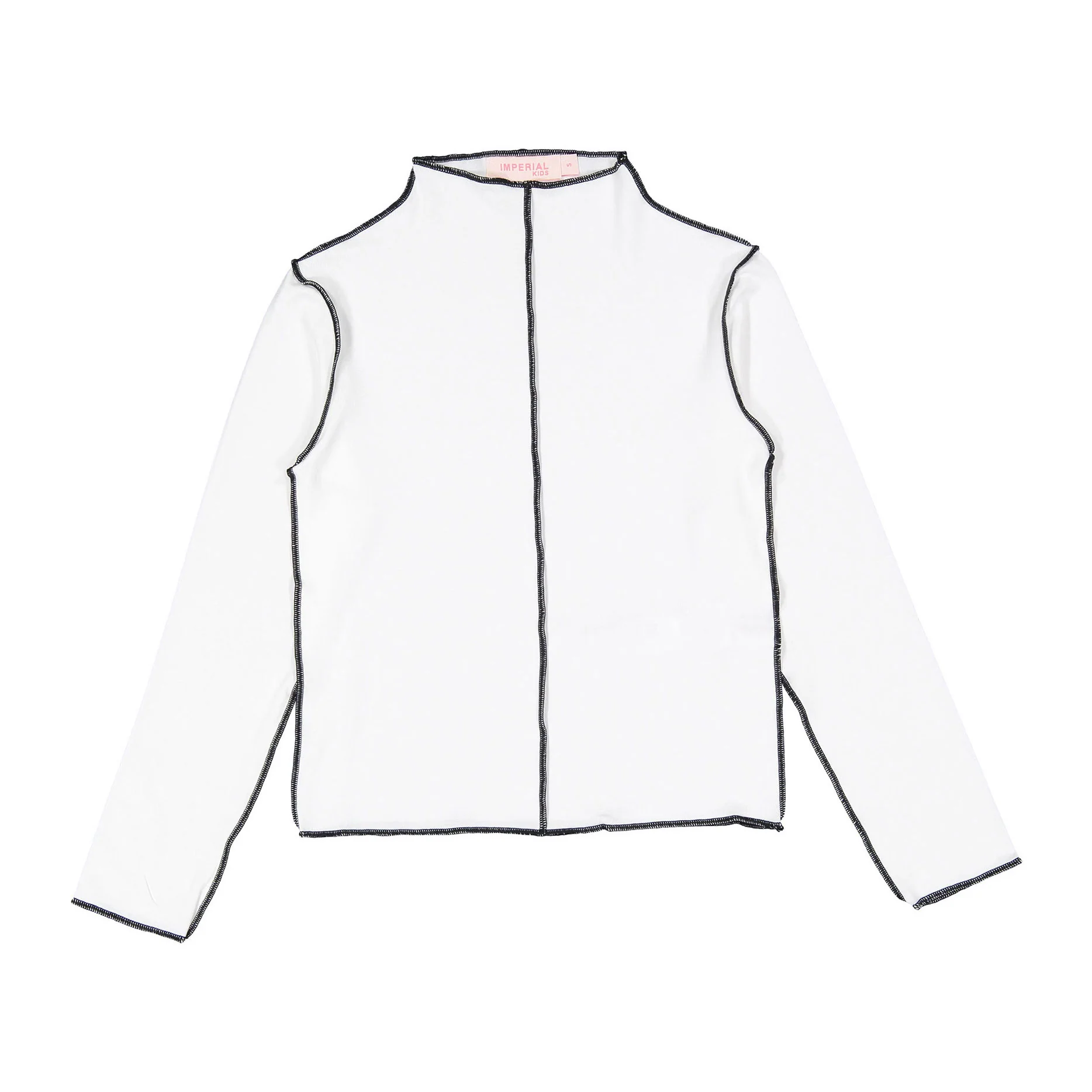 Imperial White  Seamed Turtleneck